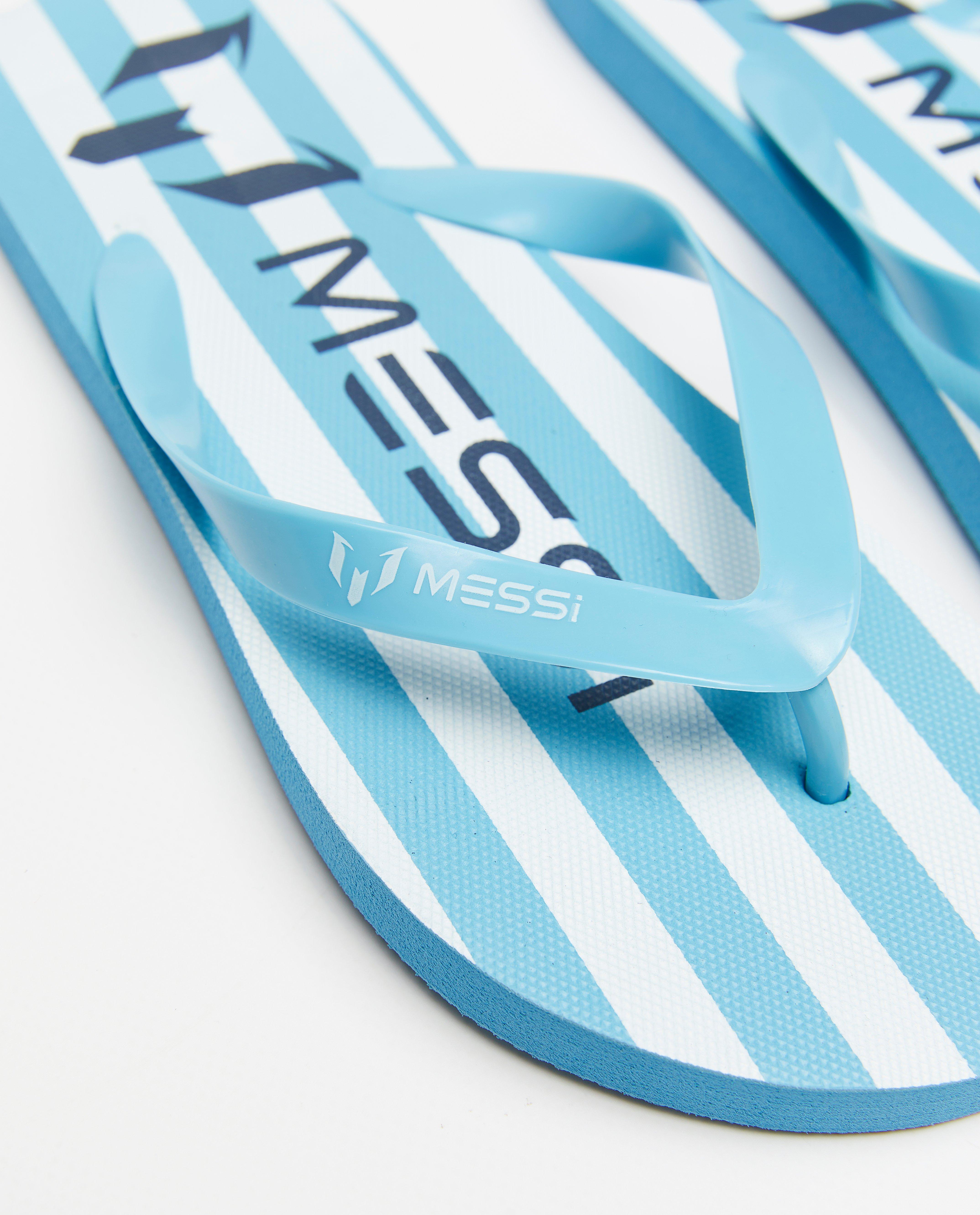 Schoenen - Blauwe slippers met strepen
