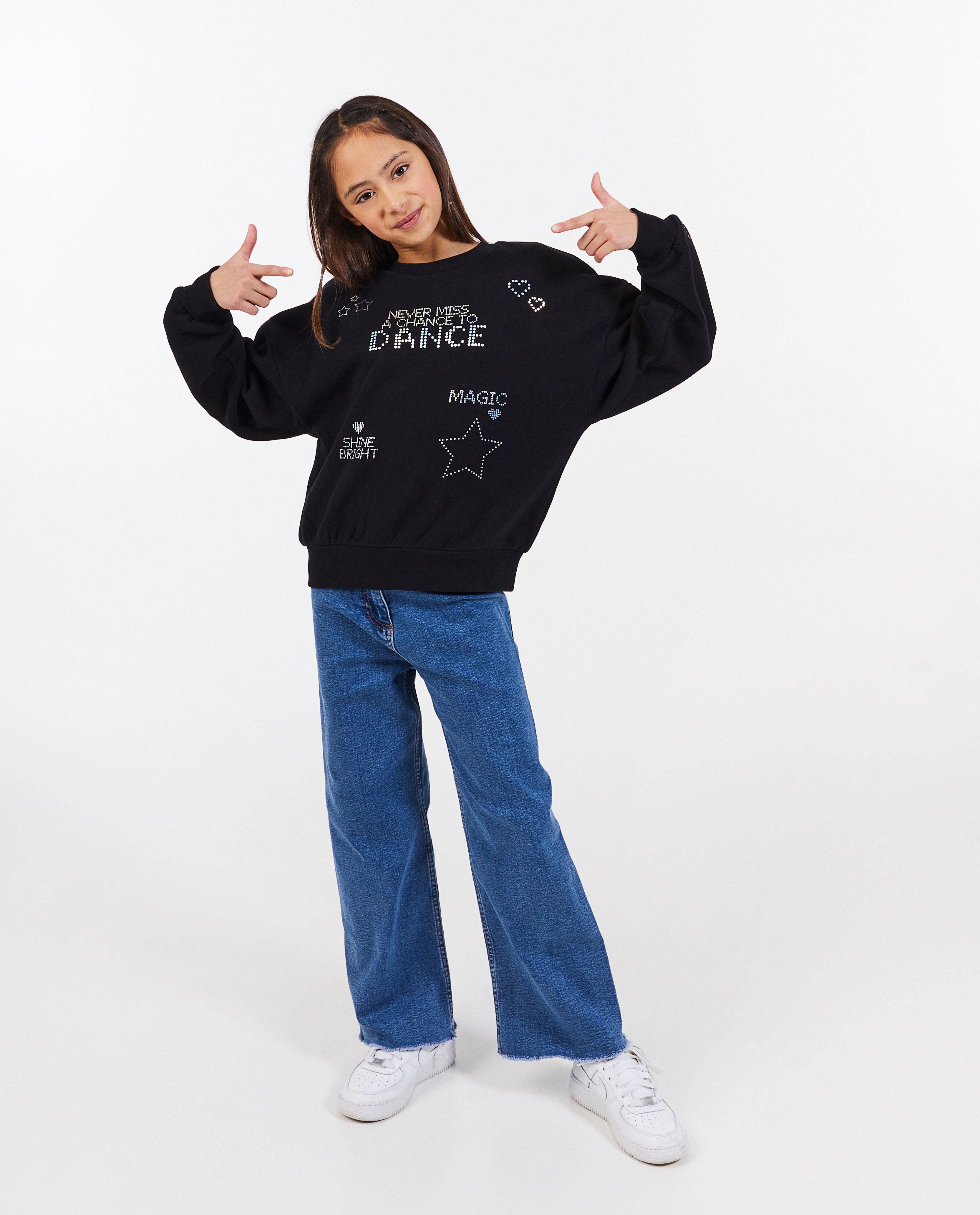 Sweaters - Sweater met metallic print