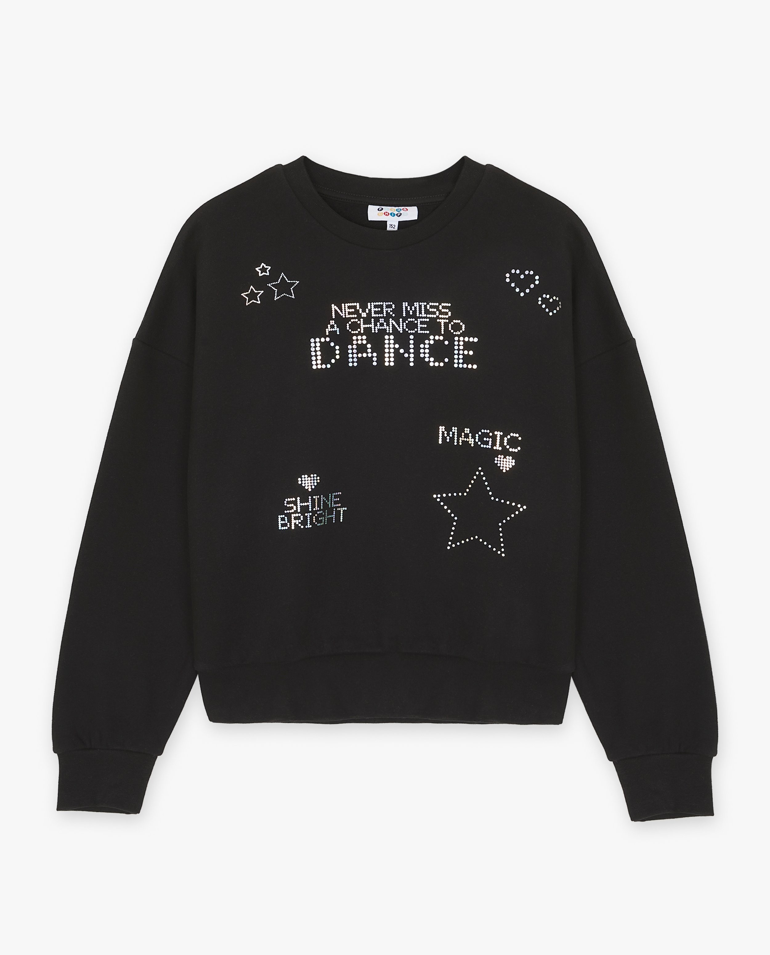 Sweater met metallic print
