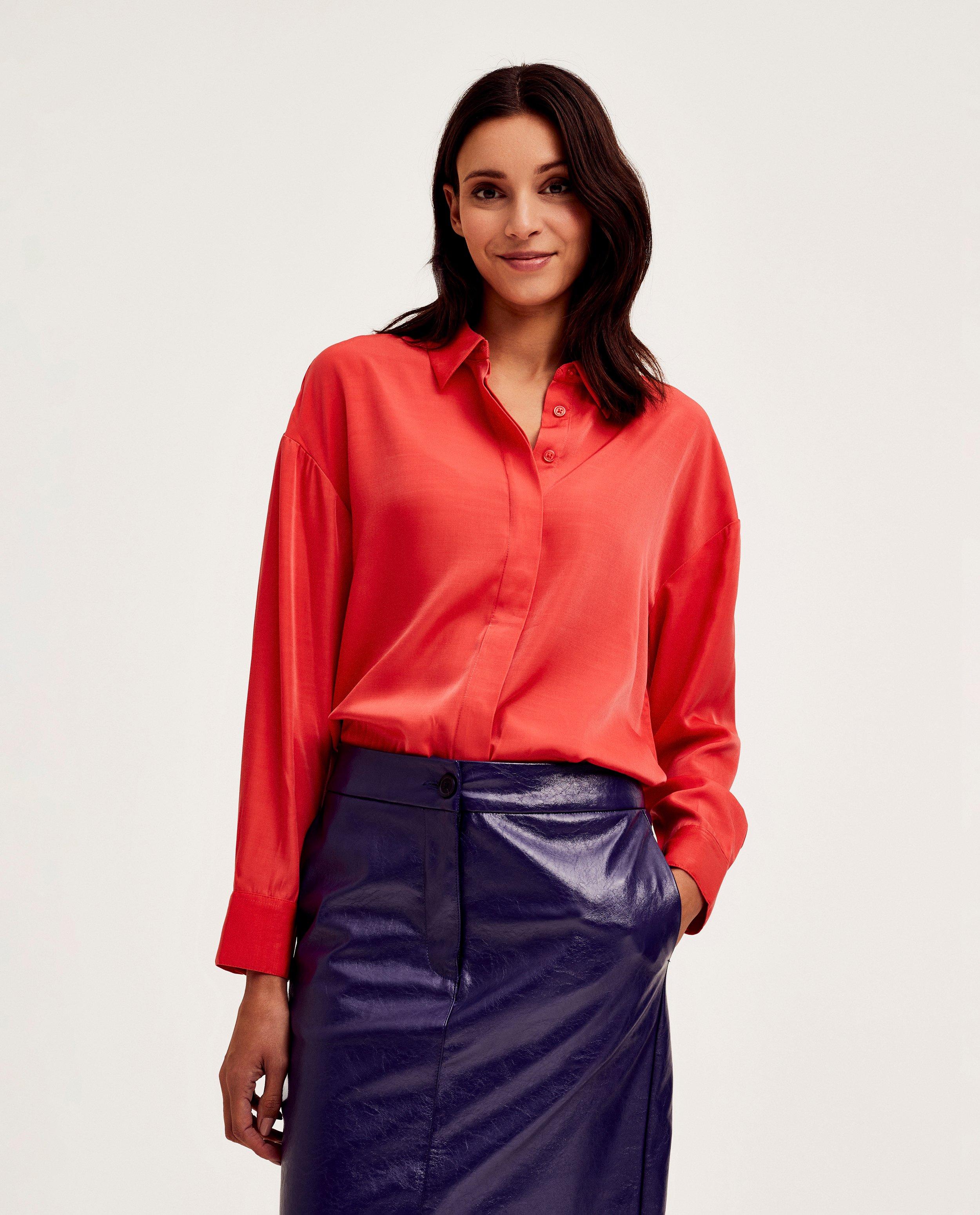 Rode blouse - null - CKS Dames