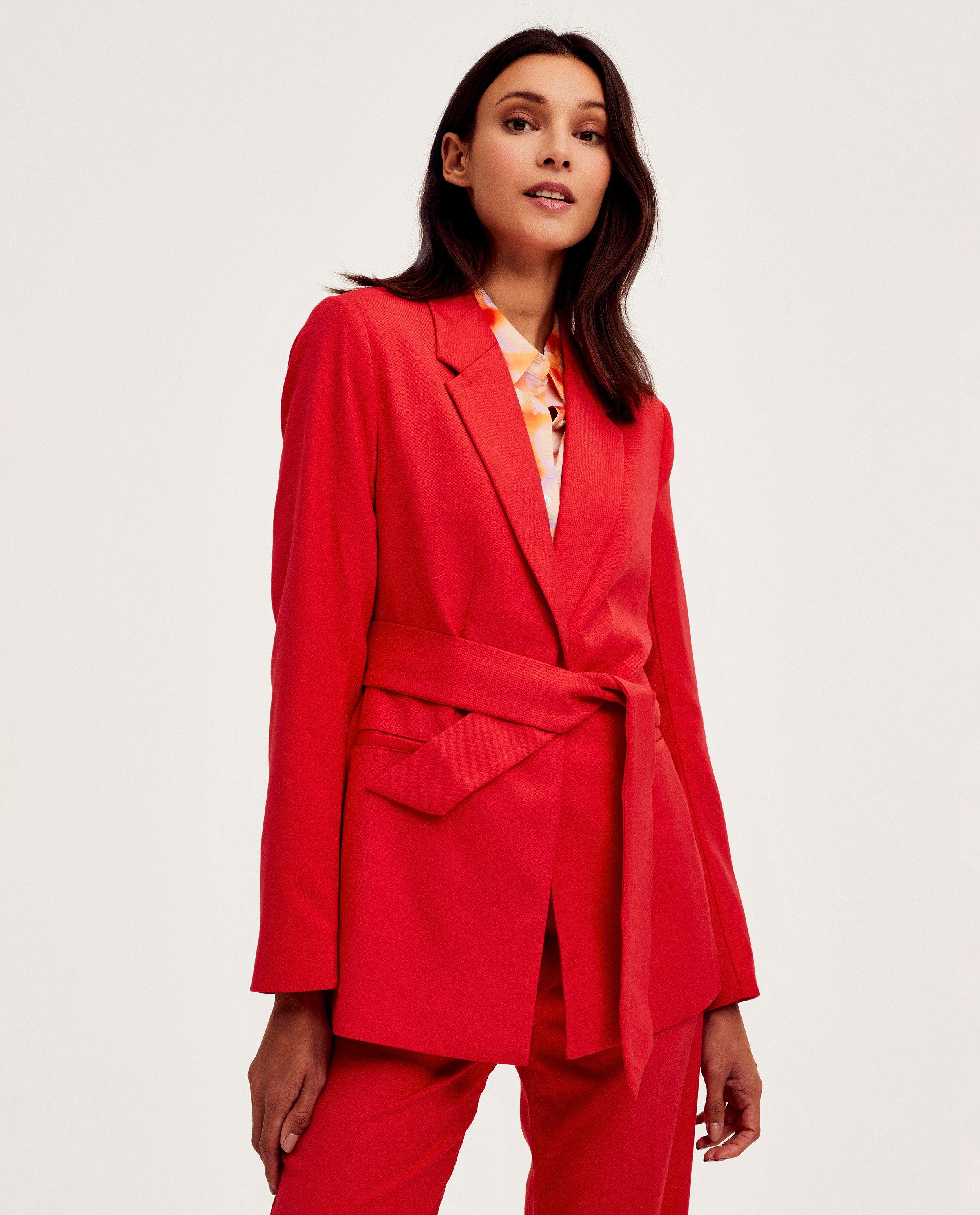 Rode blazer met knooplint - null - CKS Dames