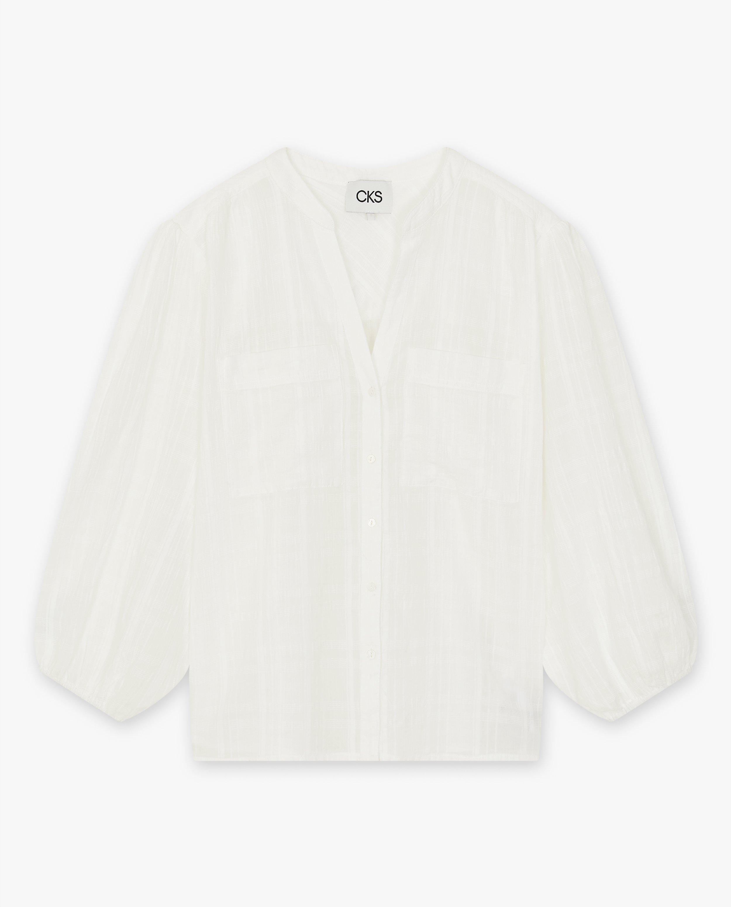 Hemden - Witte blouse met structuur