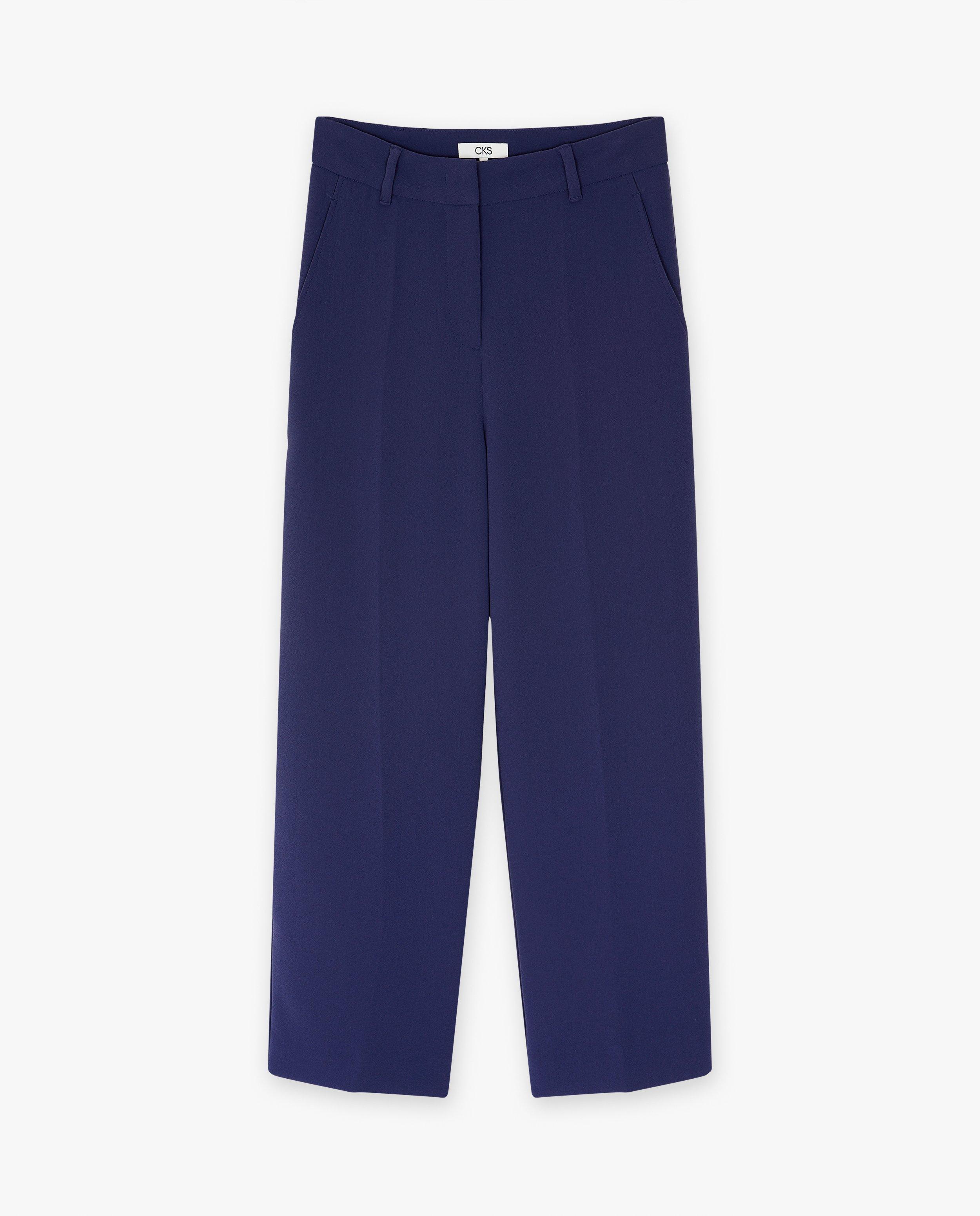 Broeken - Donkerblauwe geklede broek