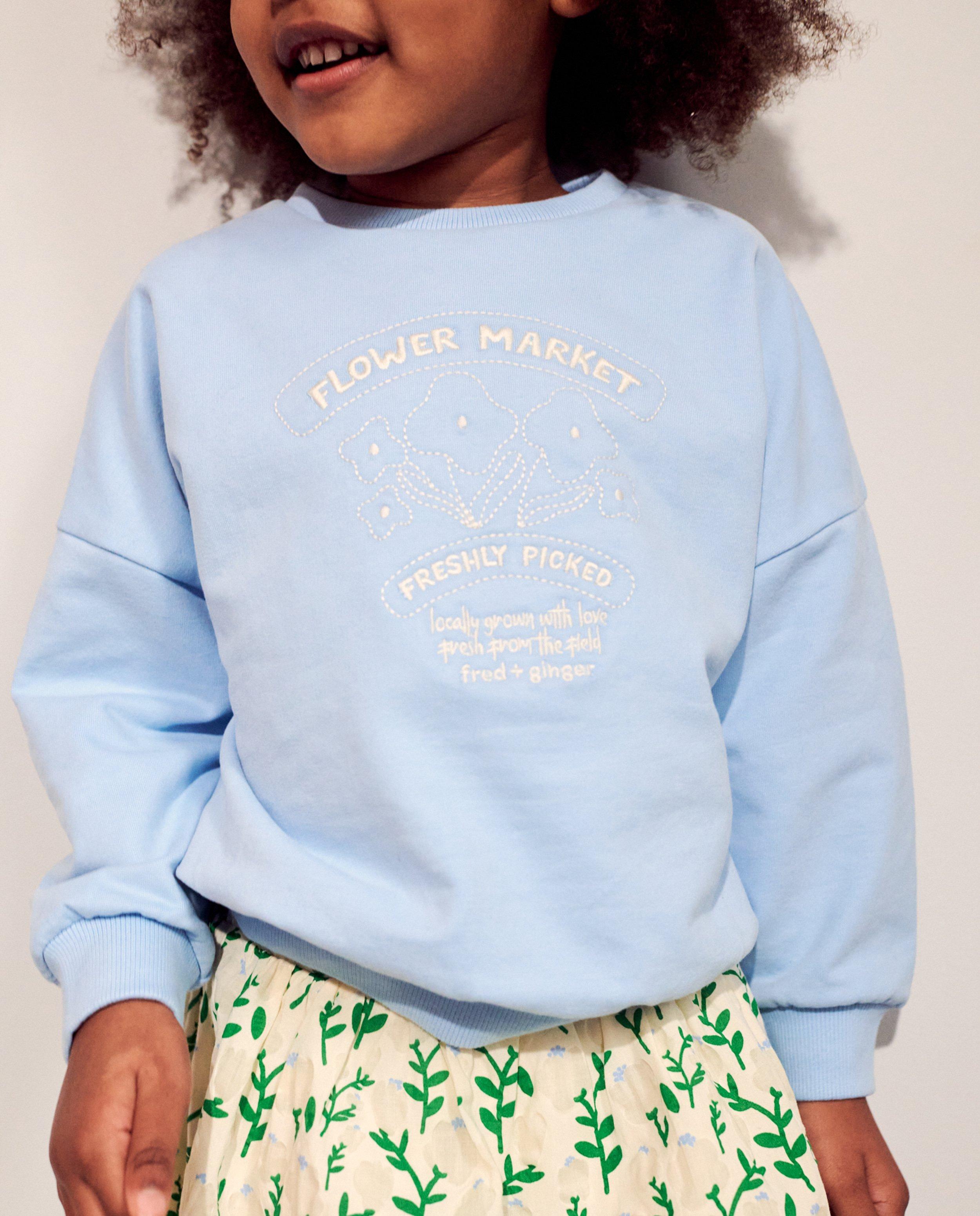 Sweat brod&eacute; - D&eacute;tails du produit - bleu - image num&eacute;ro 2