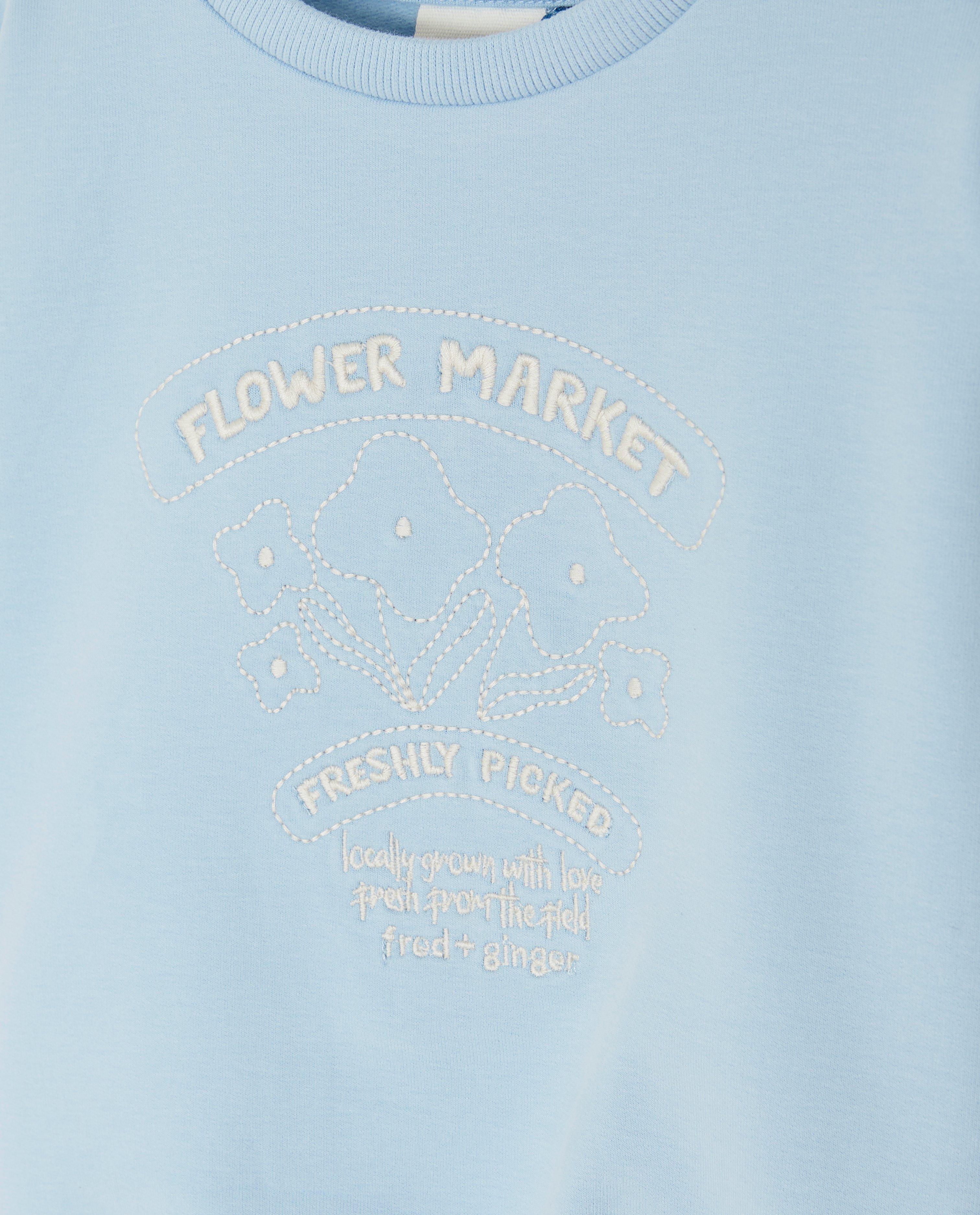 Sweat brod&eacute; - D&eacute;tails du produit - bleu - image num&eacute;ro 6