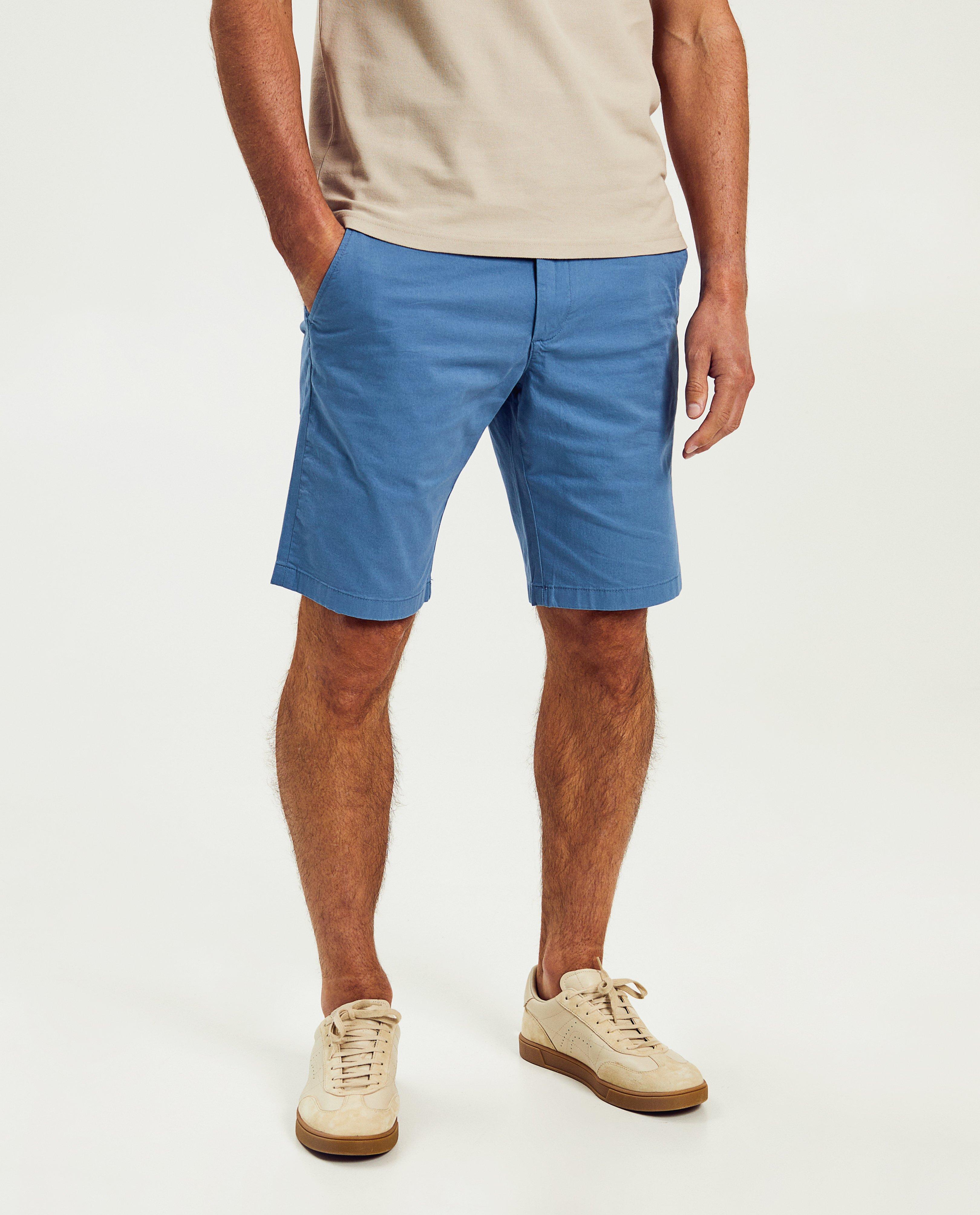 Shorten - Blauwe short, regular fit