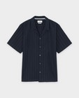 Donkerblauw hemd met linnen - null - S. Oliver