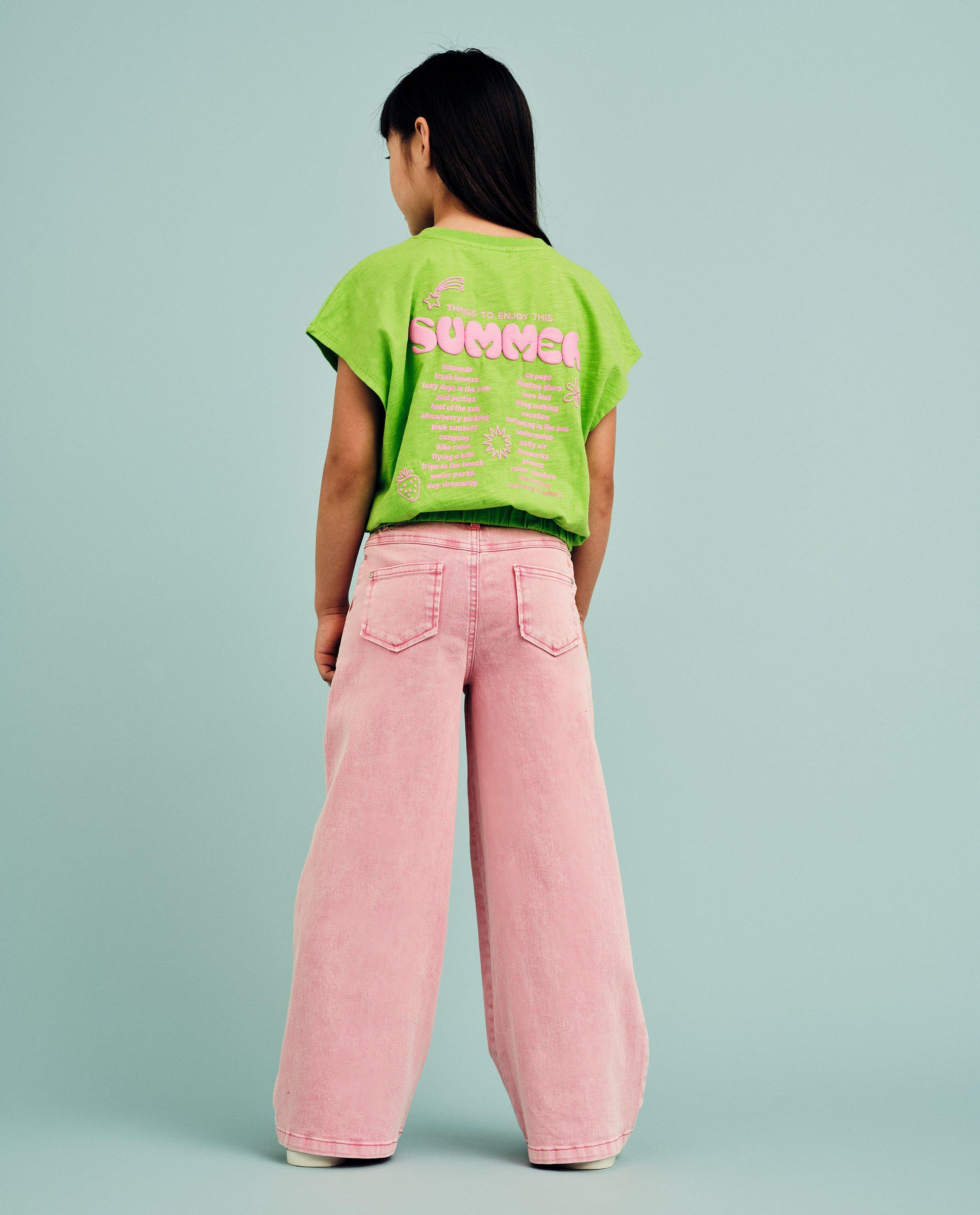 Jeans - Roze jeans, straight fit