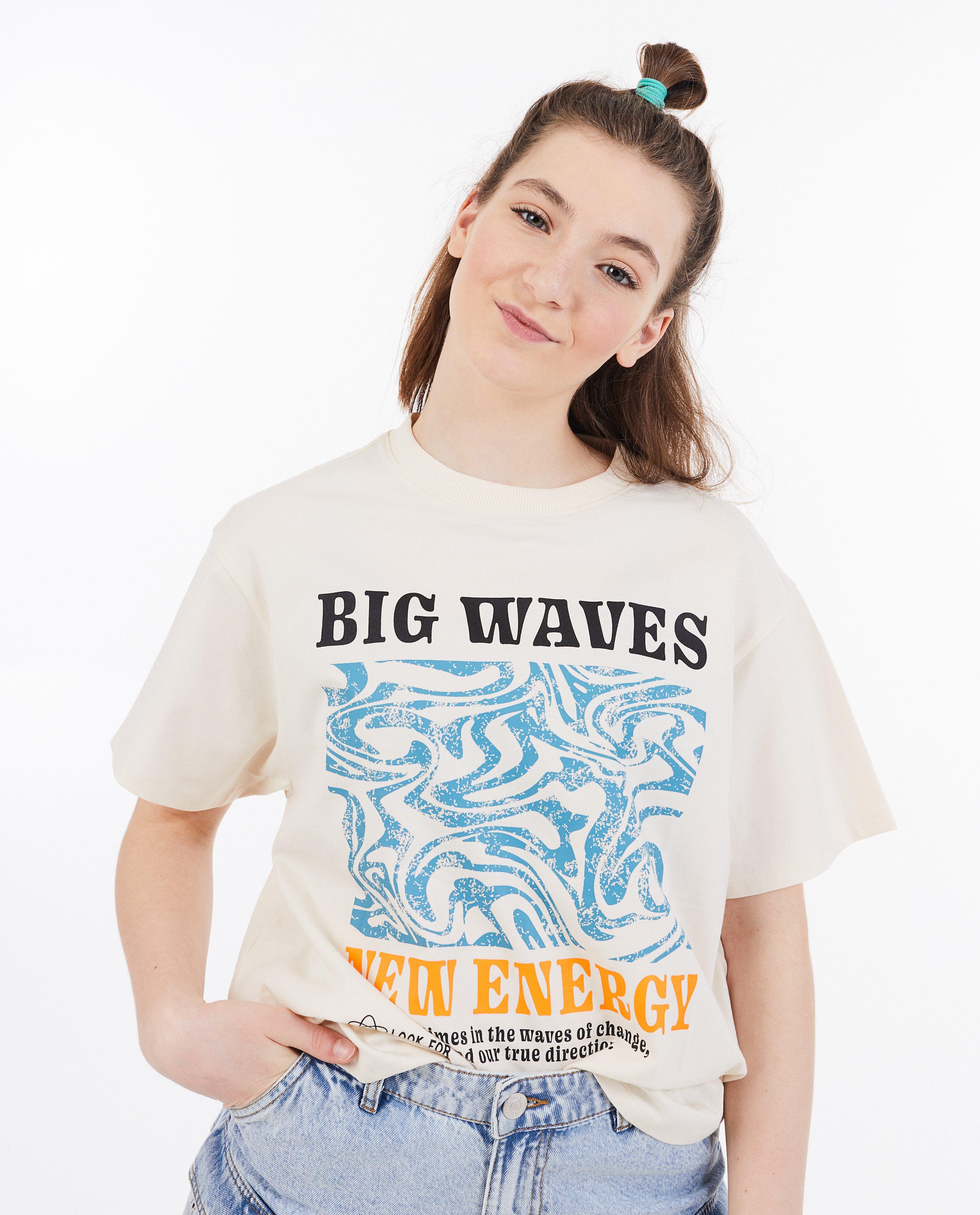 Wit T shirt met print Groggy JBC Belgie Belgie