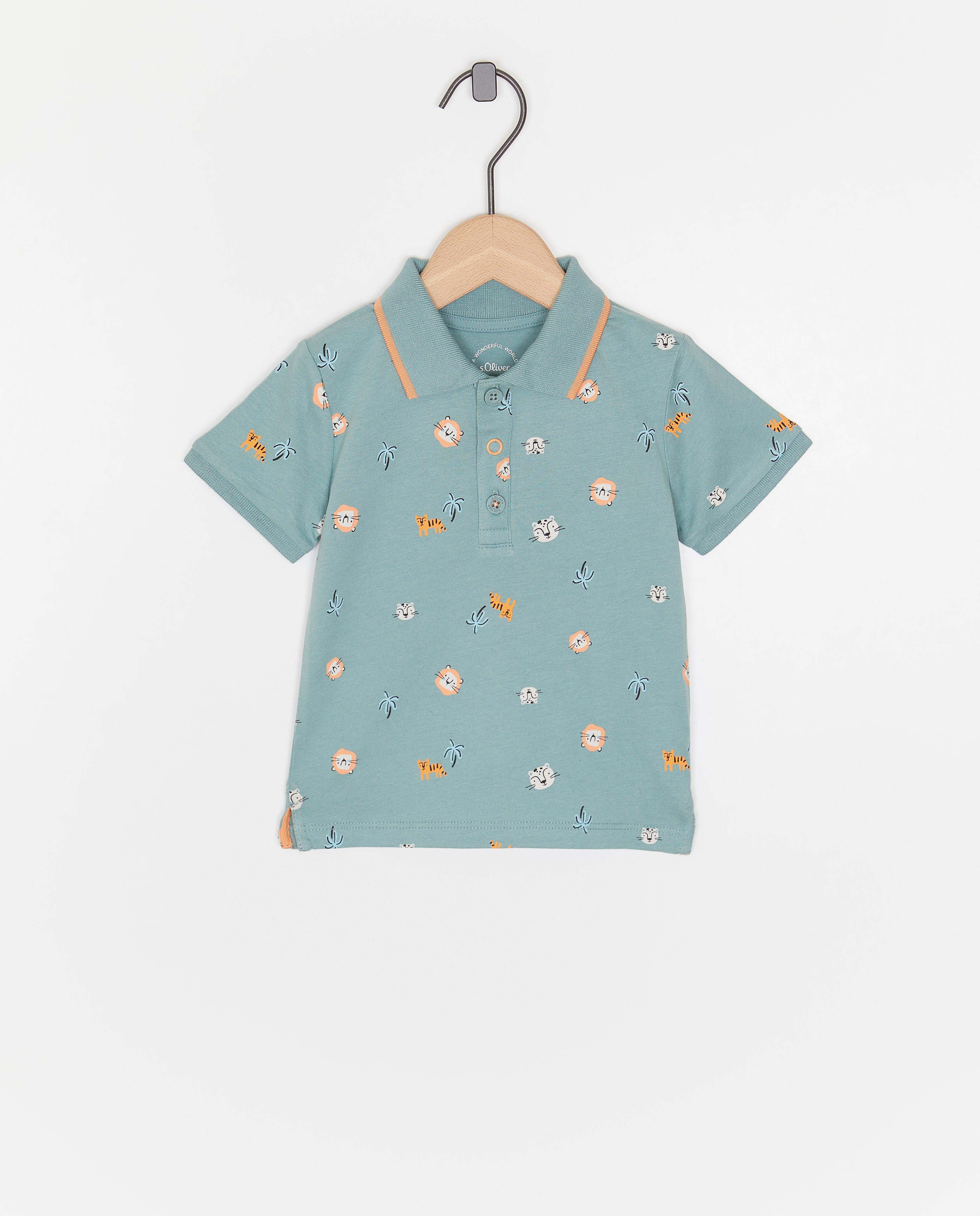 Polo met dierenprint - Product Detail - khaki - afbeelding nummer 1