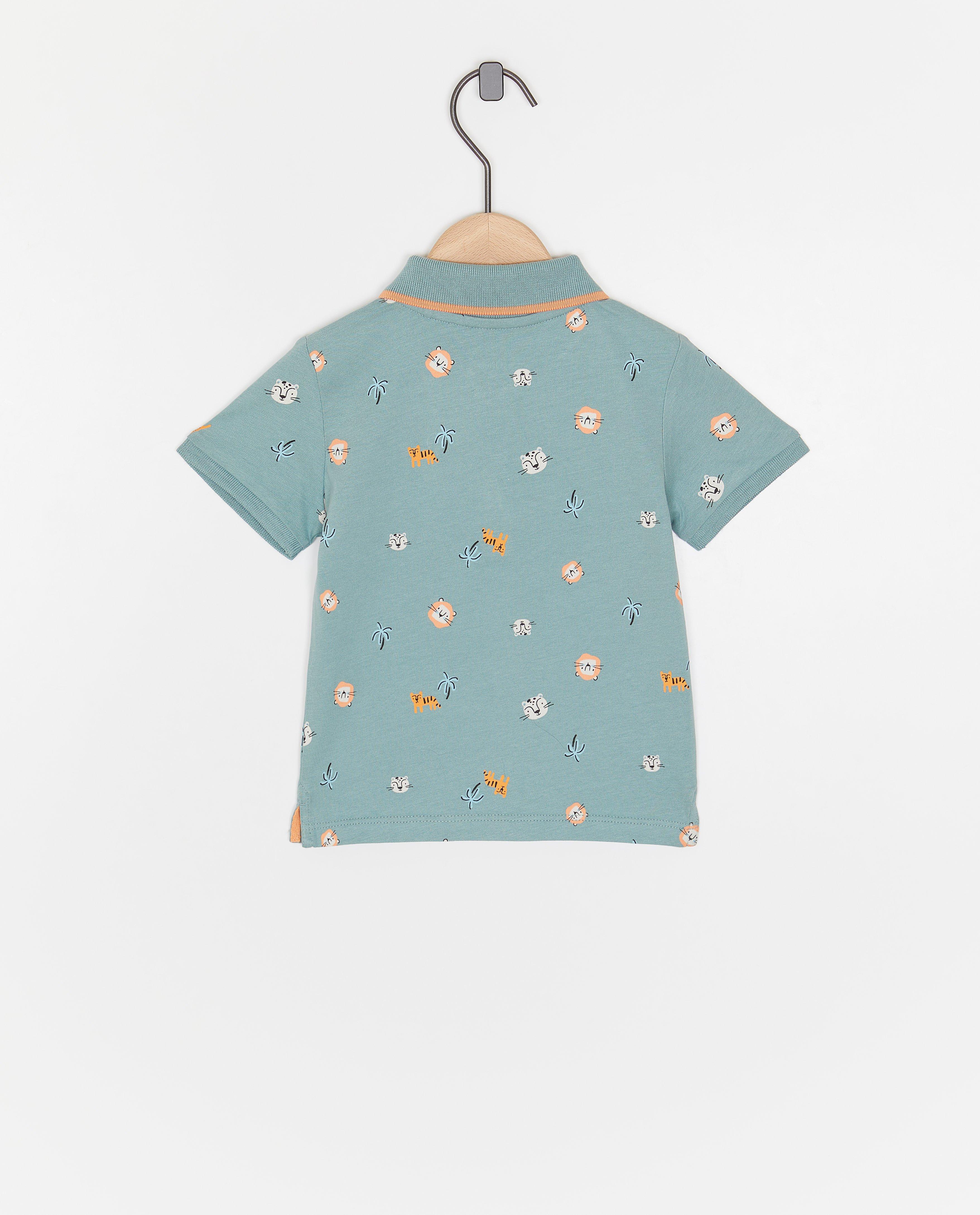 Polo met dierenprint - Product Detail - khaki - afbeelding nummer 2