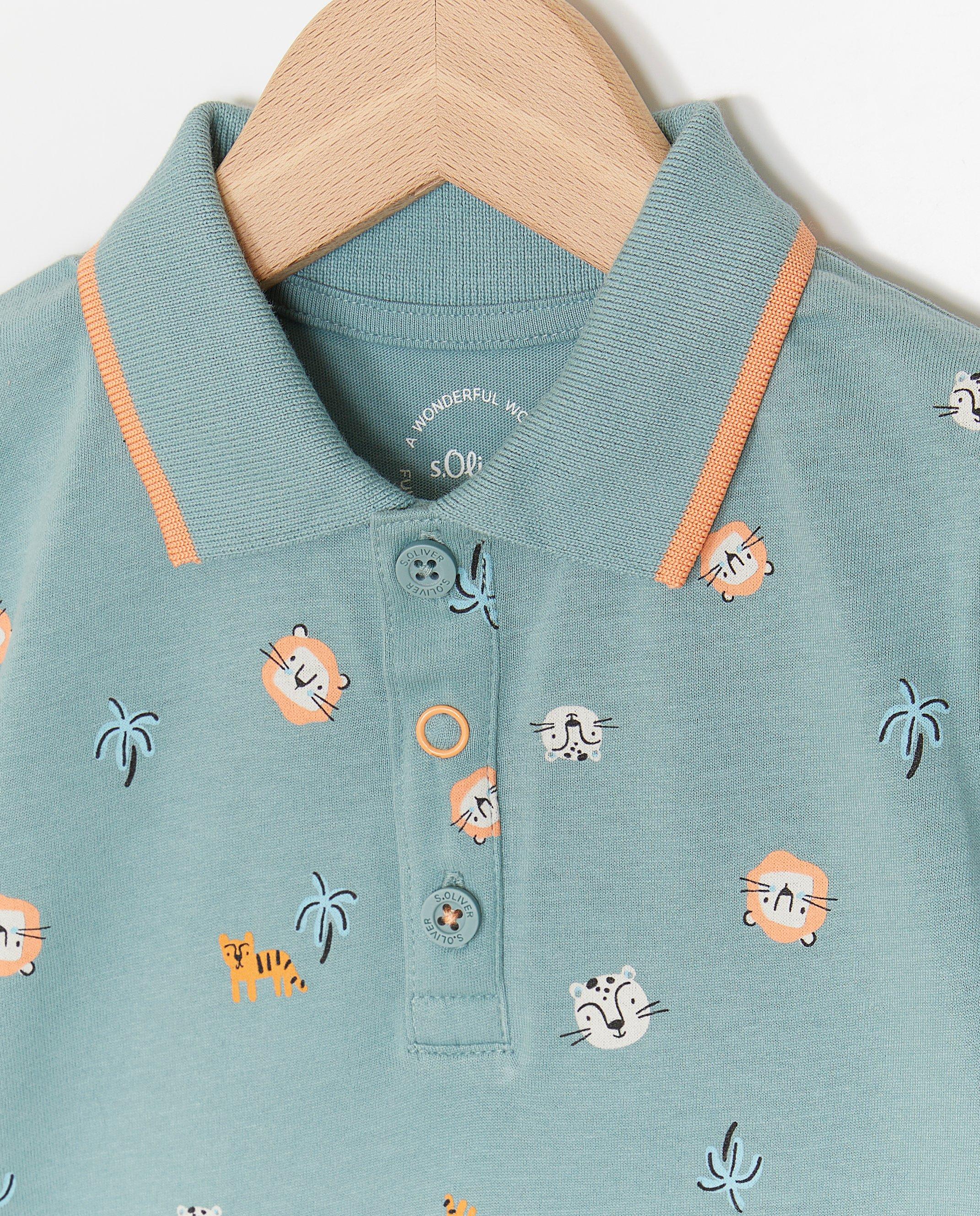 Polo met dierenprint - Product Detail - khaki - afbeelding nummer 3