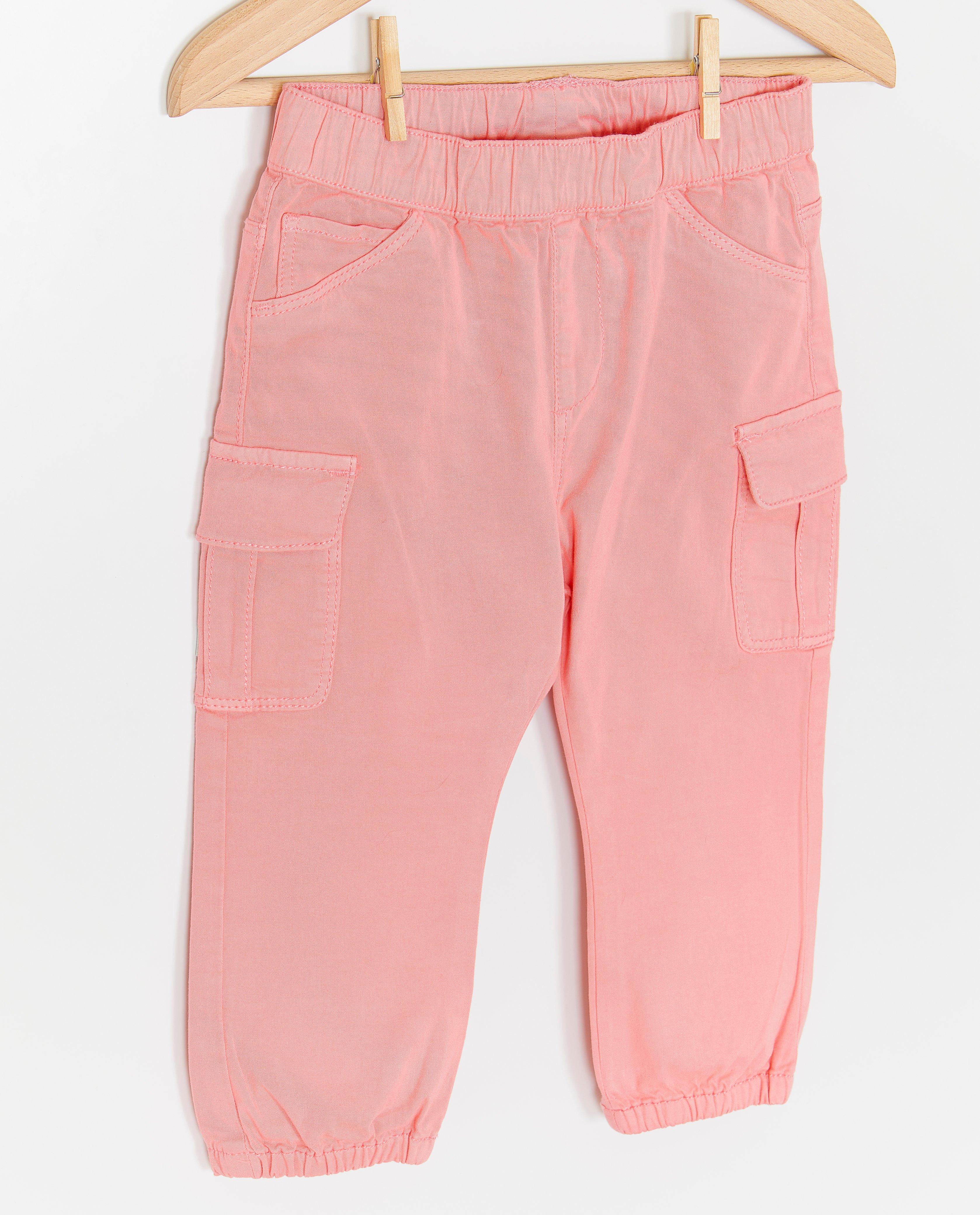 Broeken - Roze broek, cargo fit