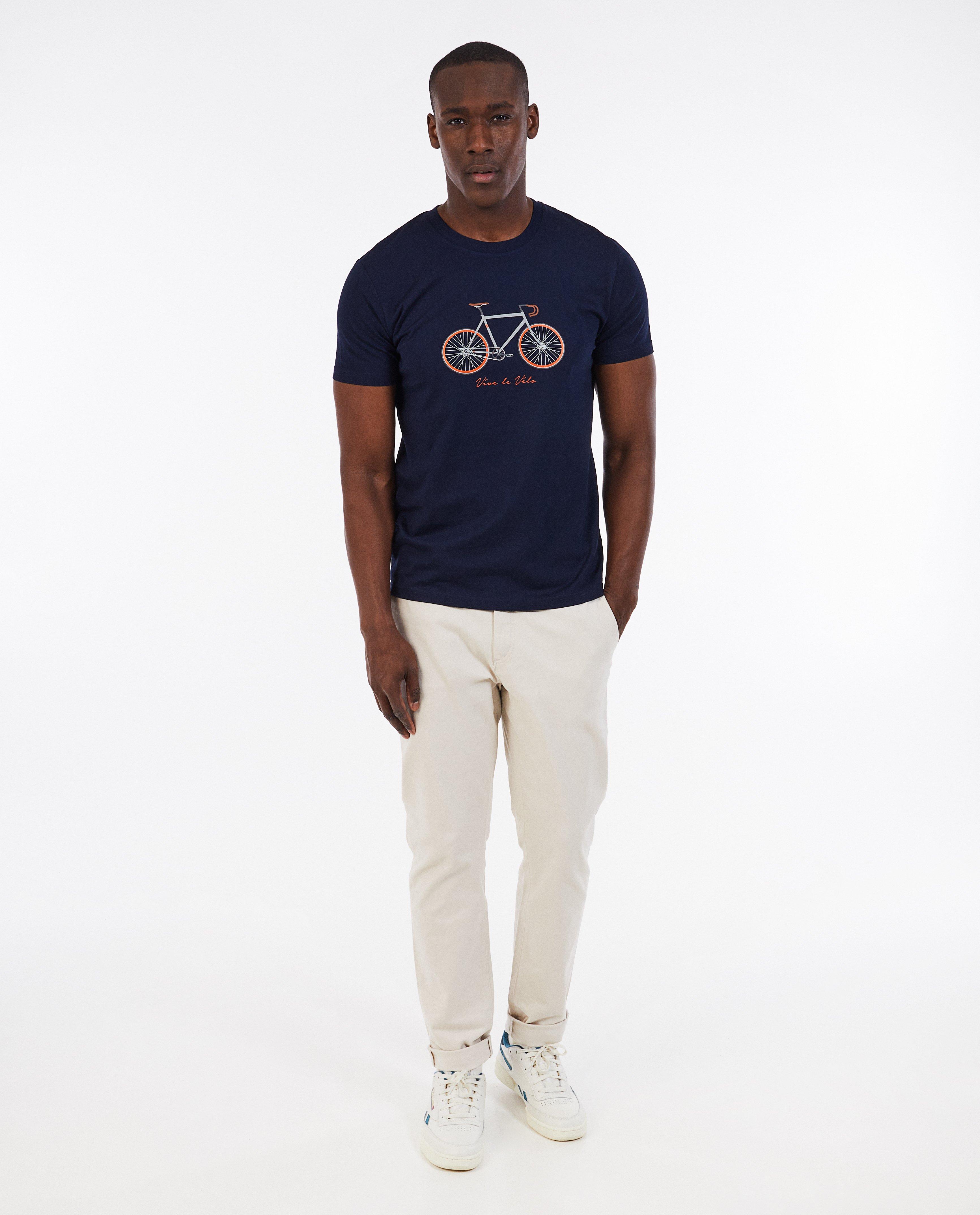 T-shirts - Donkerblauw T-shirt Vive le Vélo, S-XXL