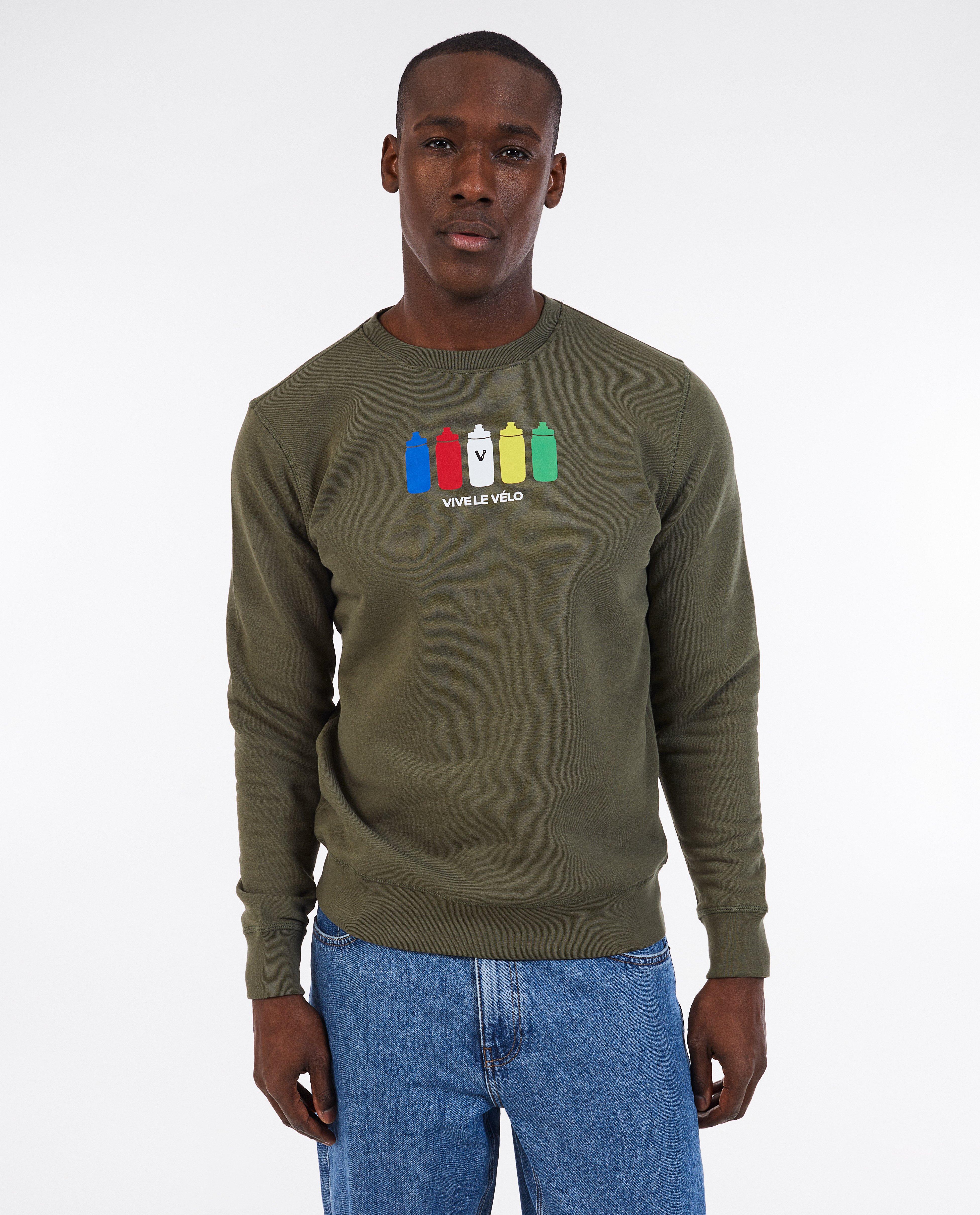 Donkergroene sweater Vive le Vélo, S-XXL - Product Detail - khaki - afbeelding nummer 3