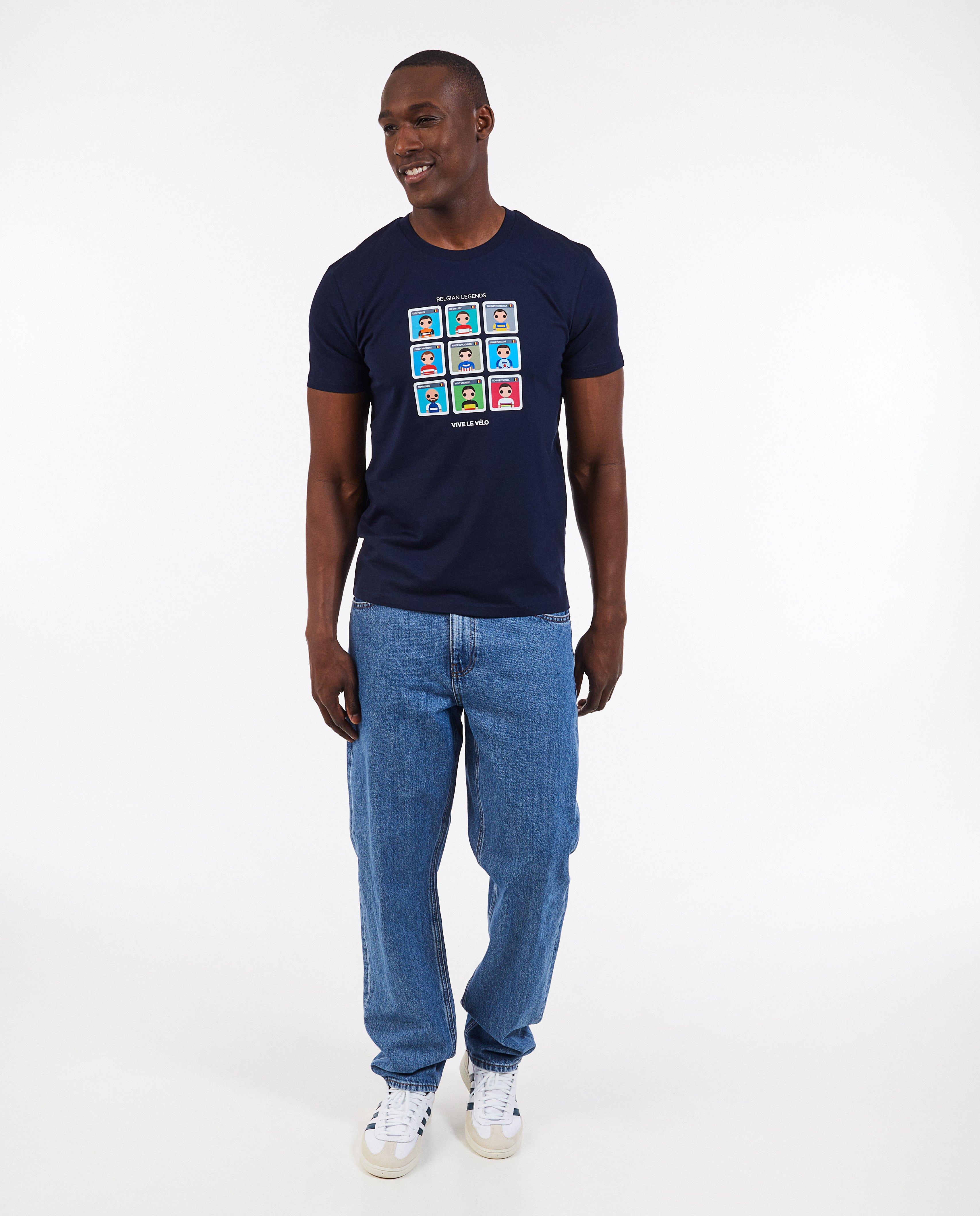T-shirts - T-shirt bleu foncé Vive le Vélo, S-XXL