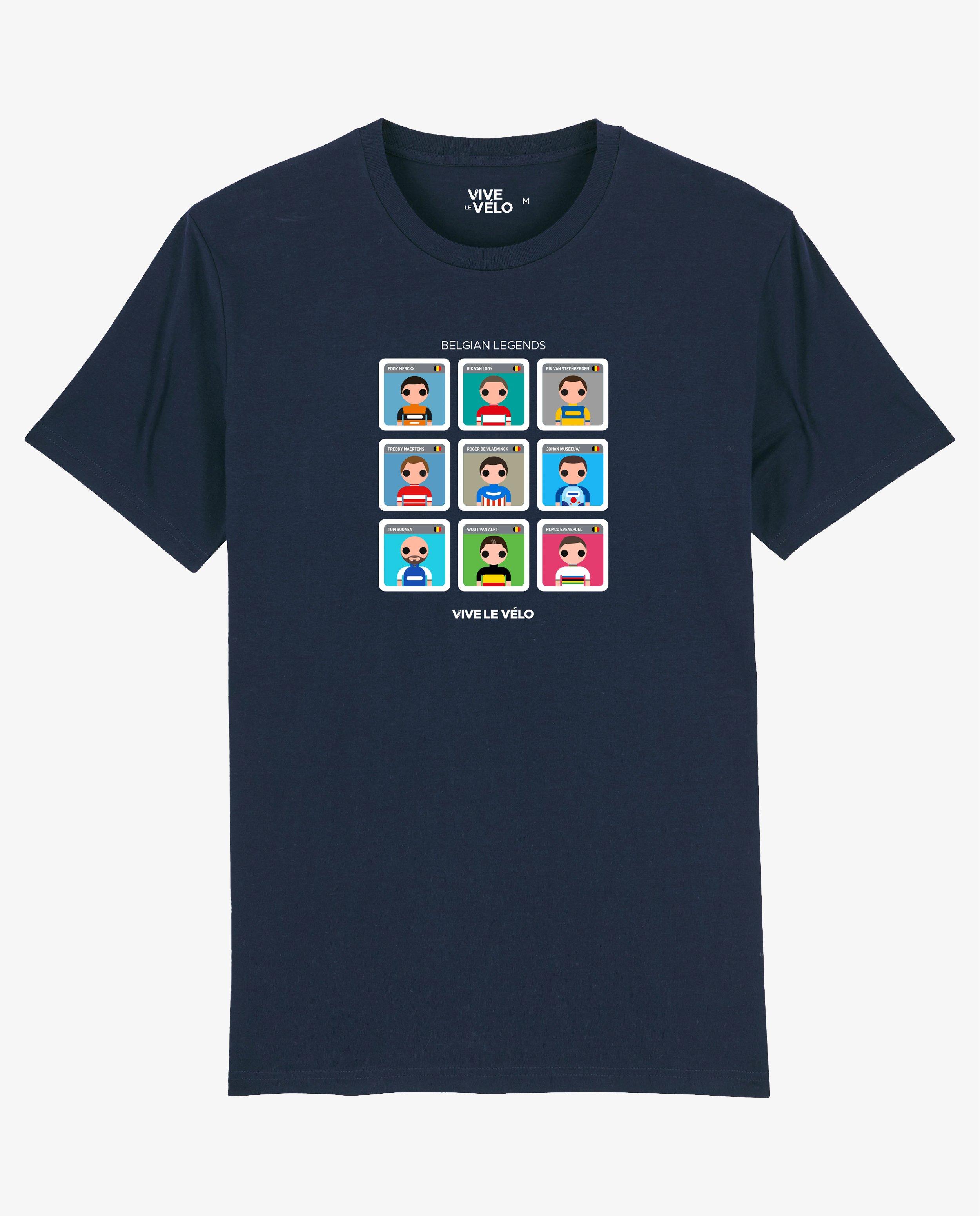 T-shirts - T-shirt bleu foncé Vive le Vélo, S-XXL