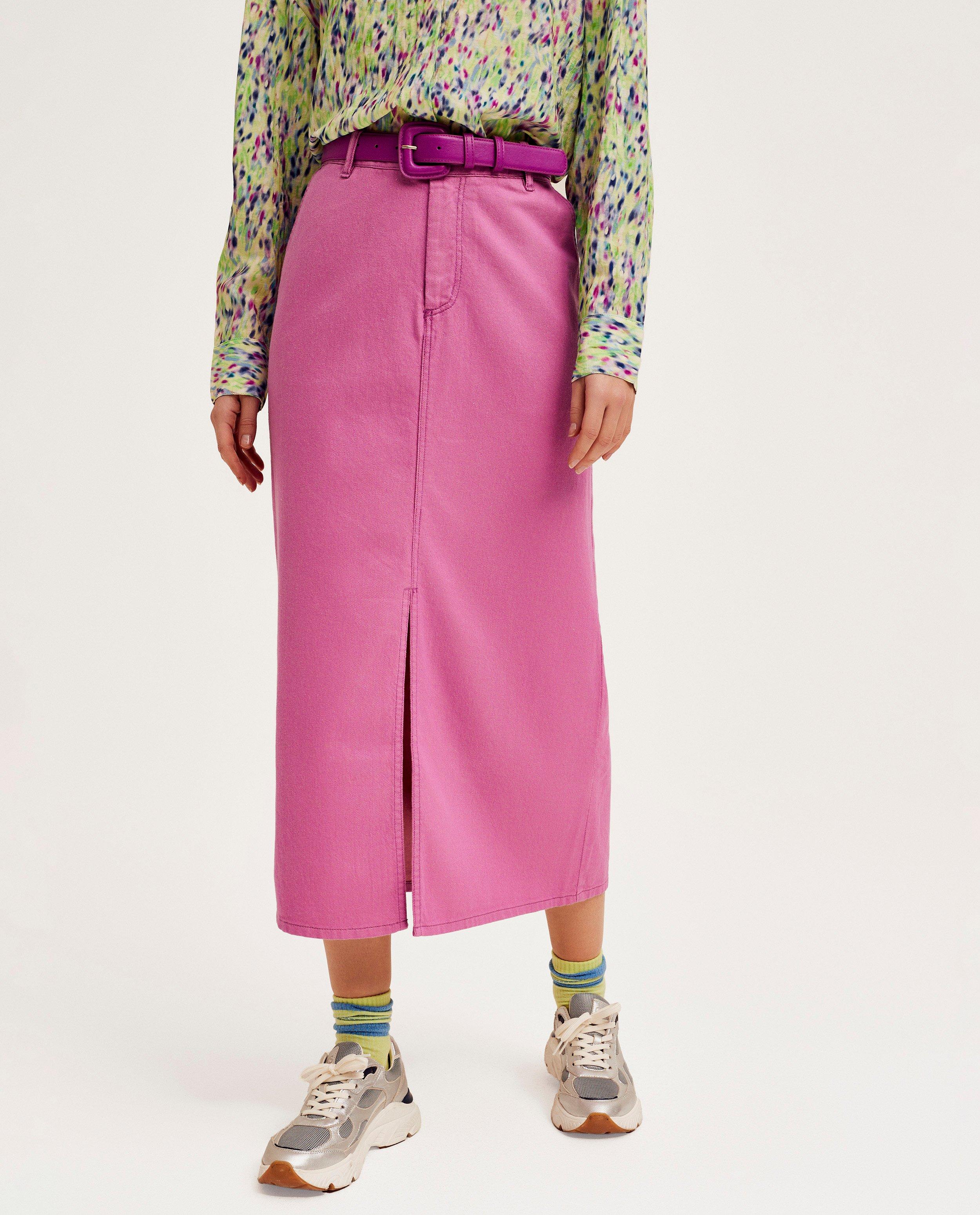 Jupes - Jupe mauve en jeans