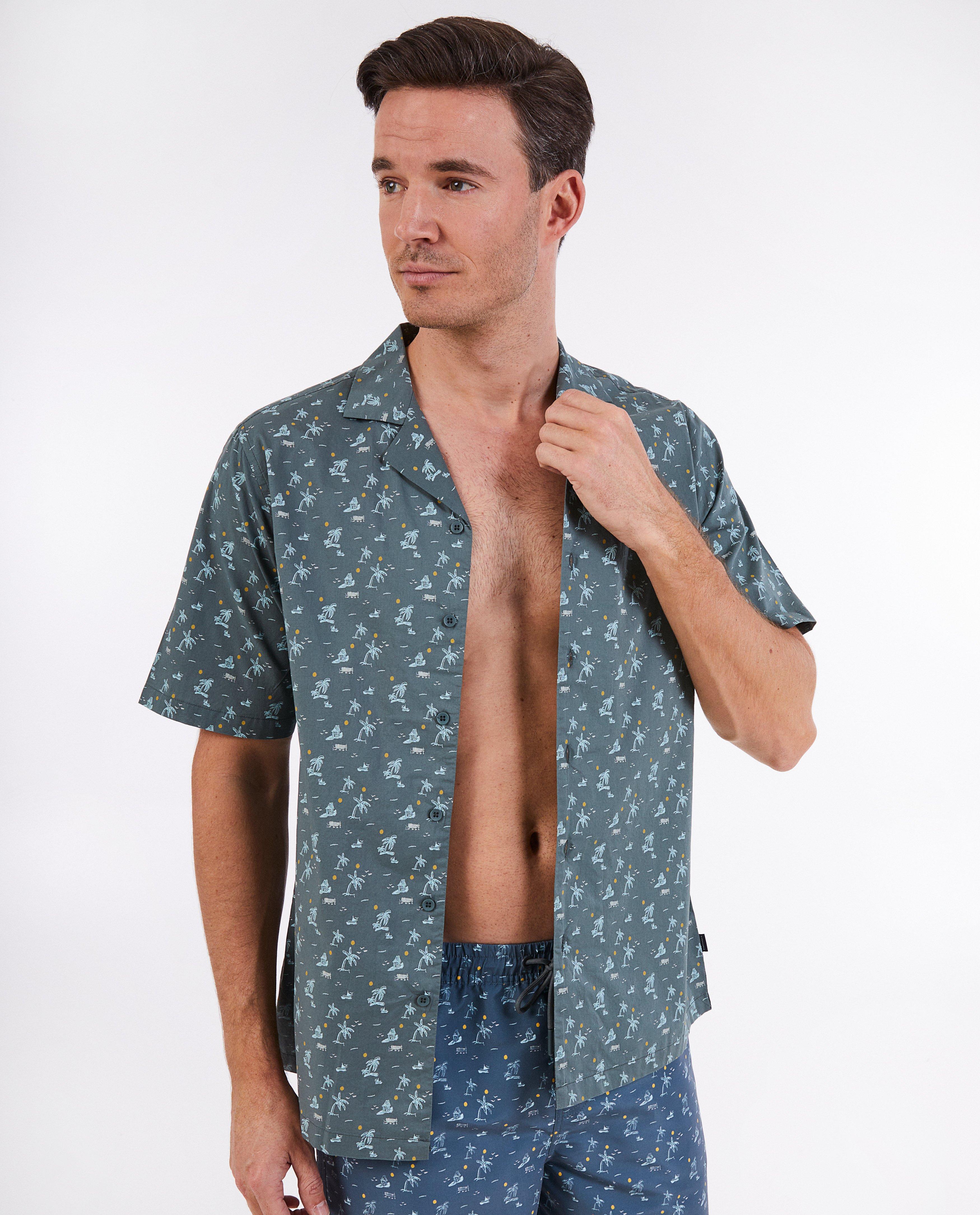 Hemd met tropische print - null - Quarterback