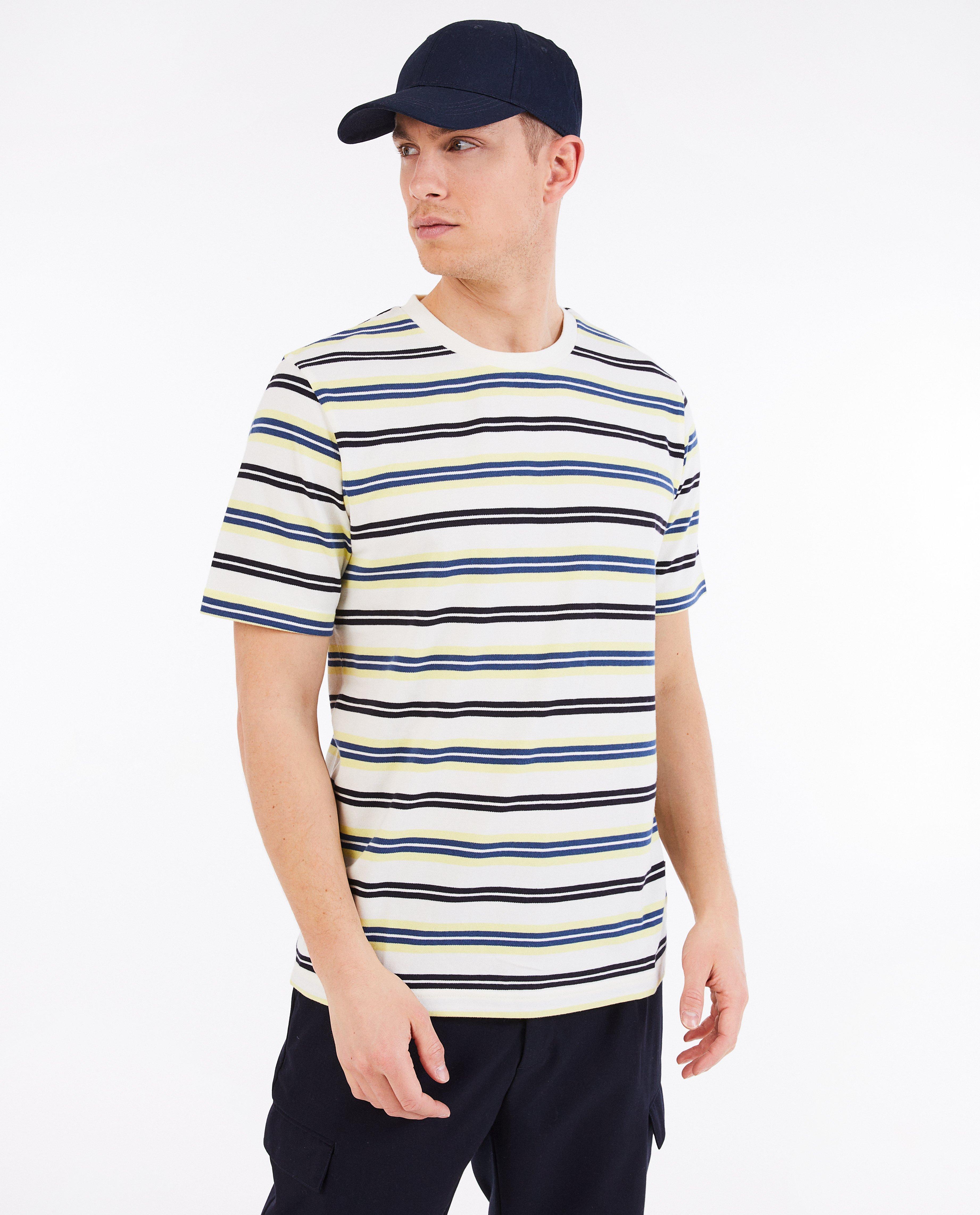 T-shirt met strepen, heren - null - Quarterback