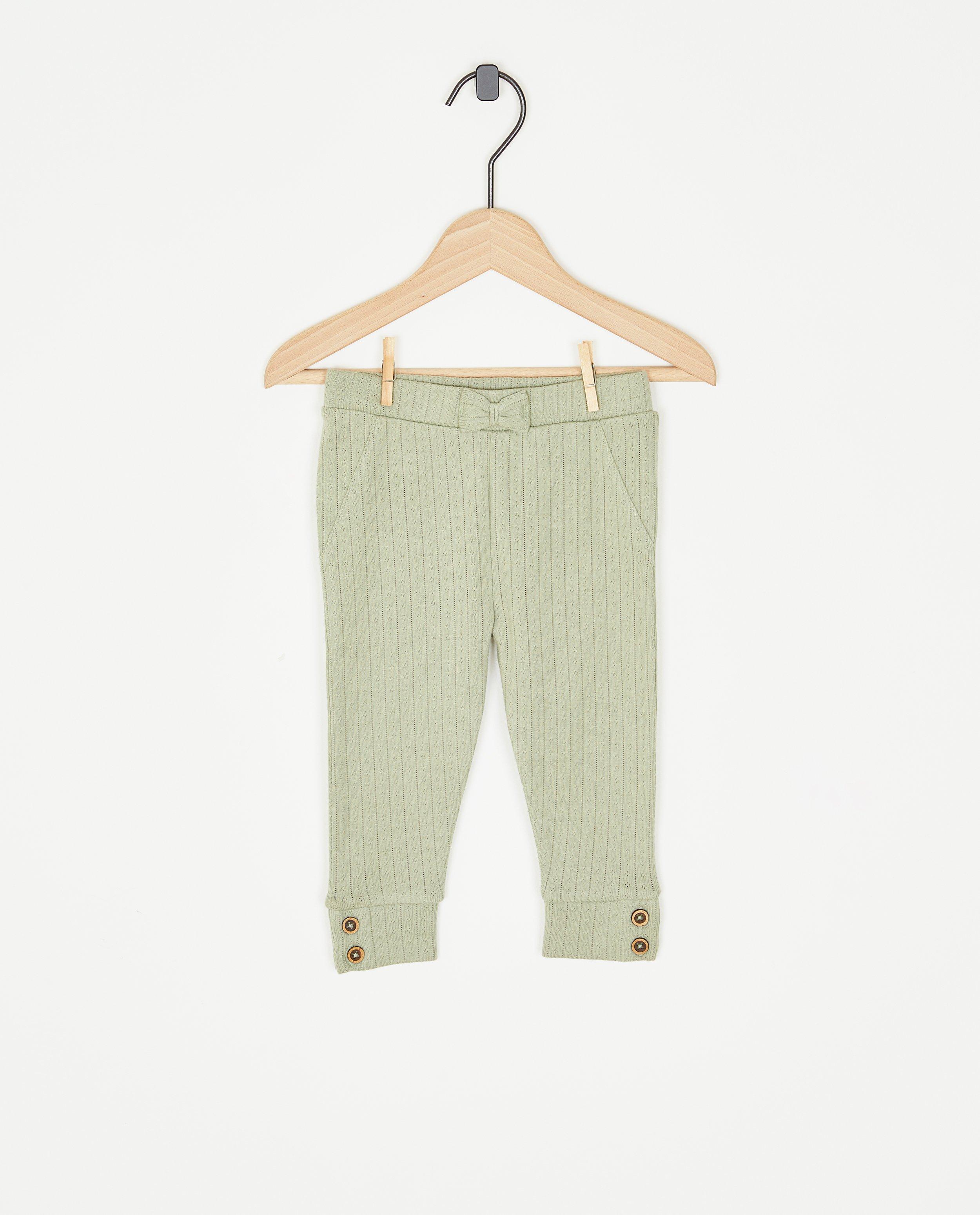 Donkerrode legging met ajour - null - Cuddles and Smiles