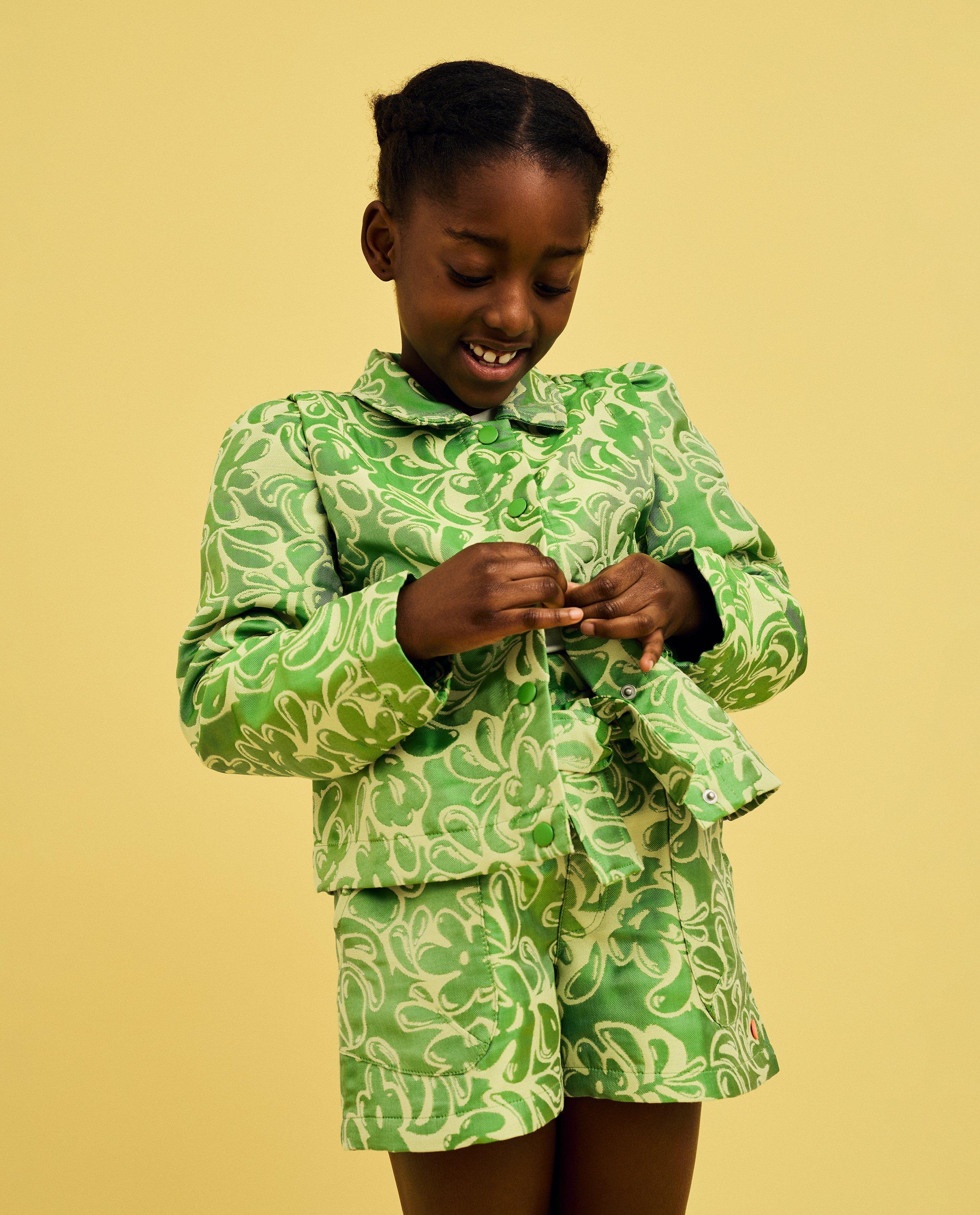 Groene blazer met print - null - CKS