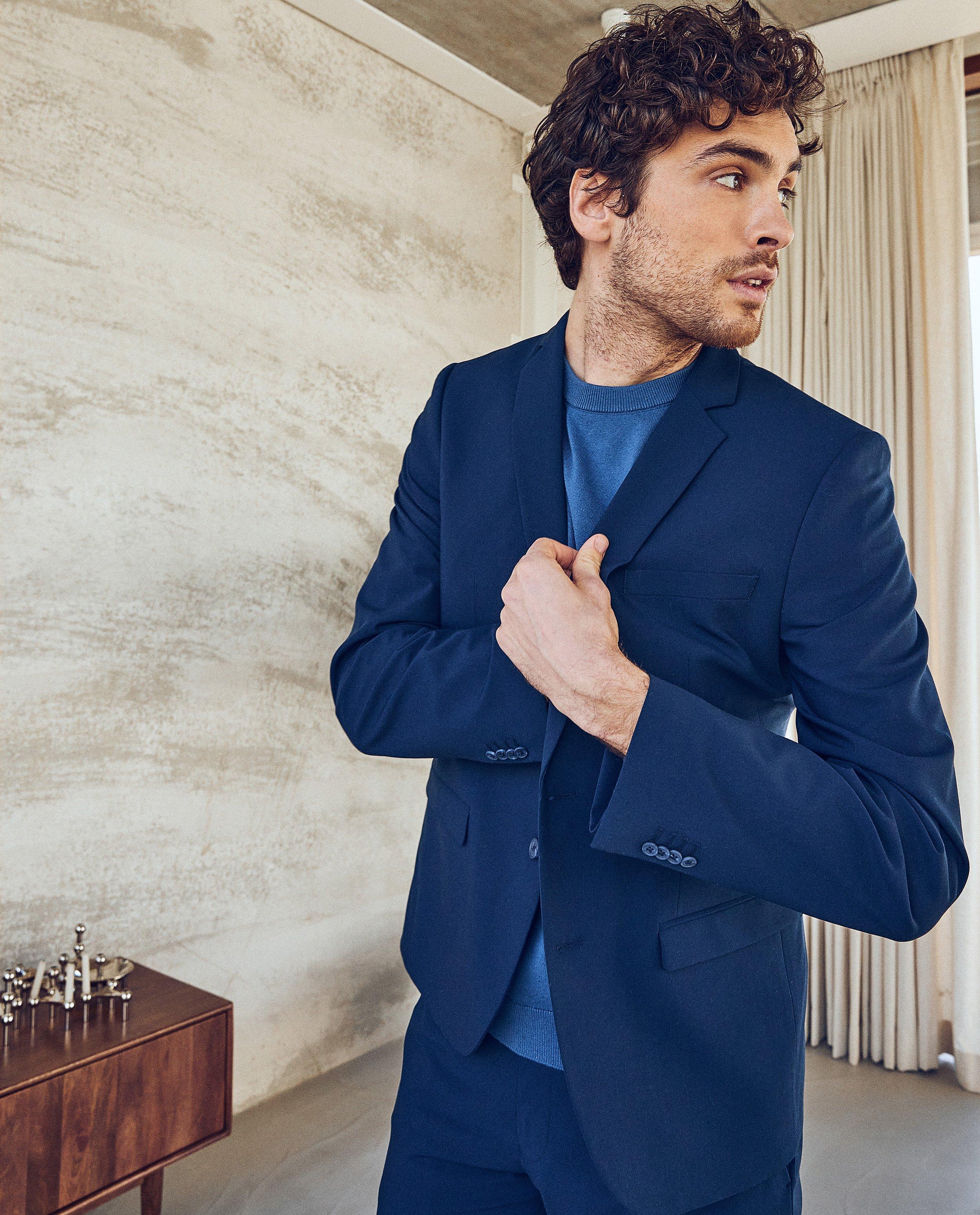 Veste de costume bleu foncé, slim fit - null - Iveo