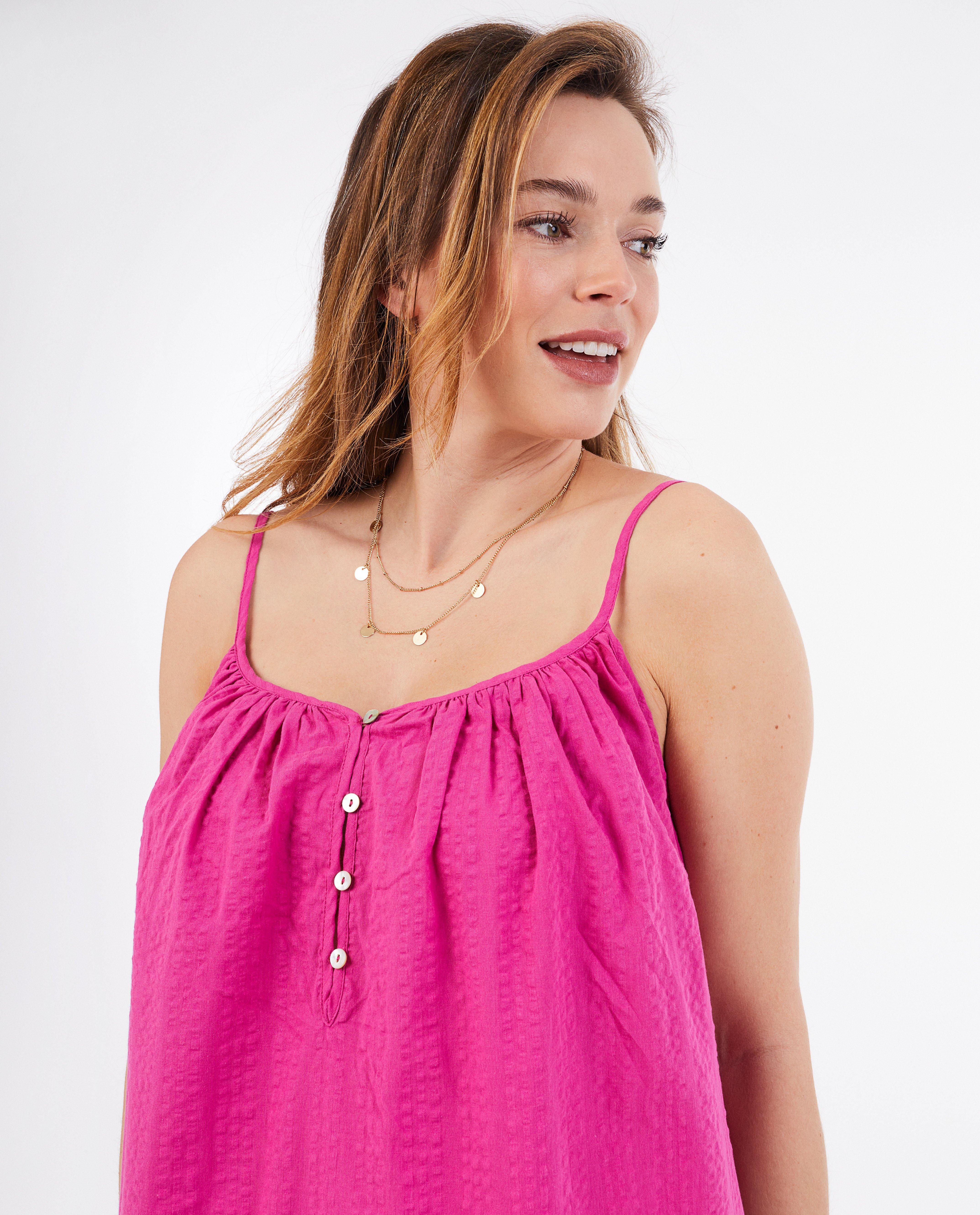 Kleedjes - Roze jurk met structuur