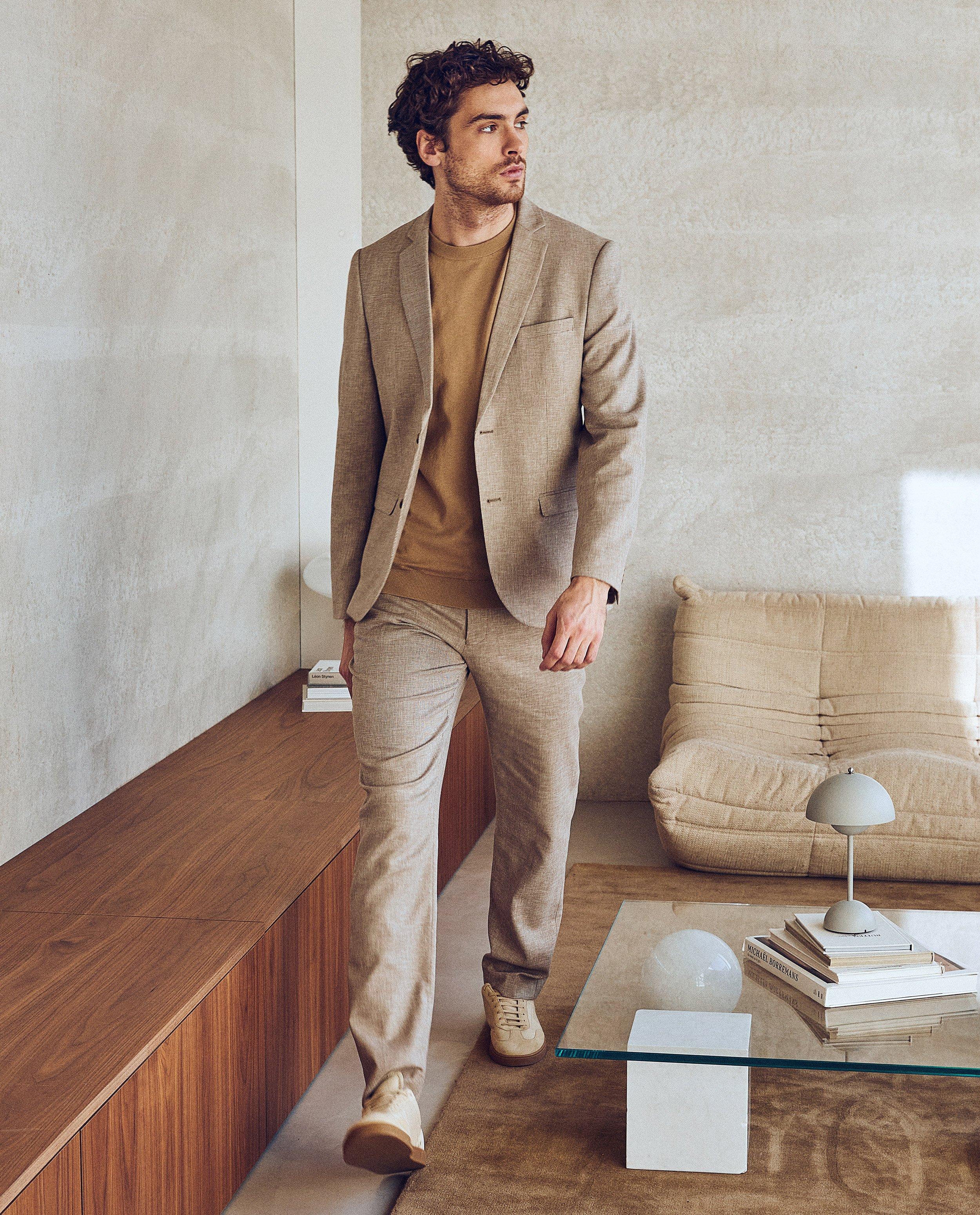 Pantalon de costume beige - null - Iveo