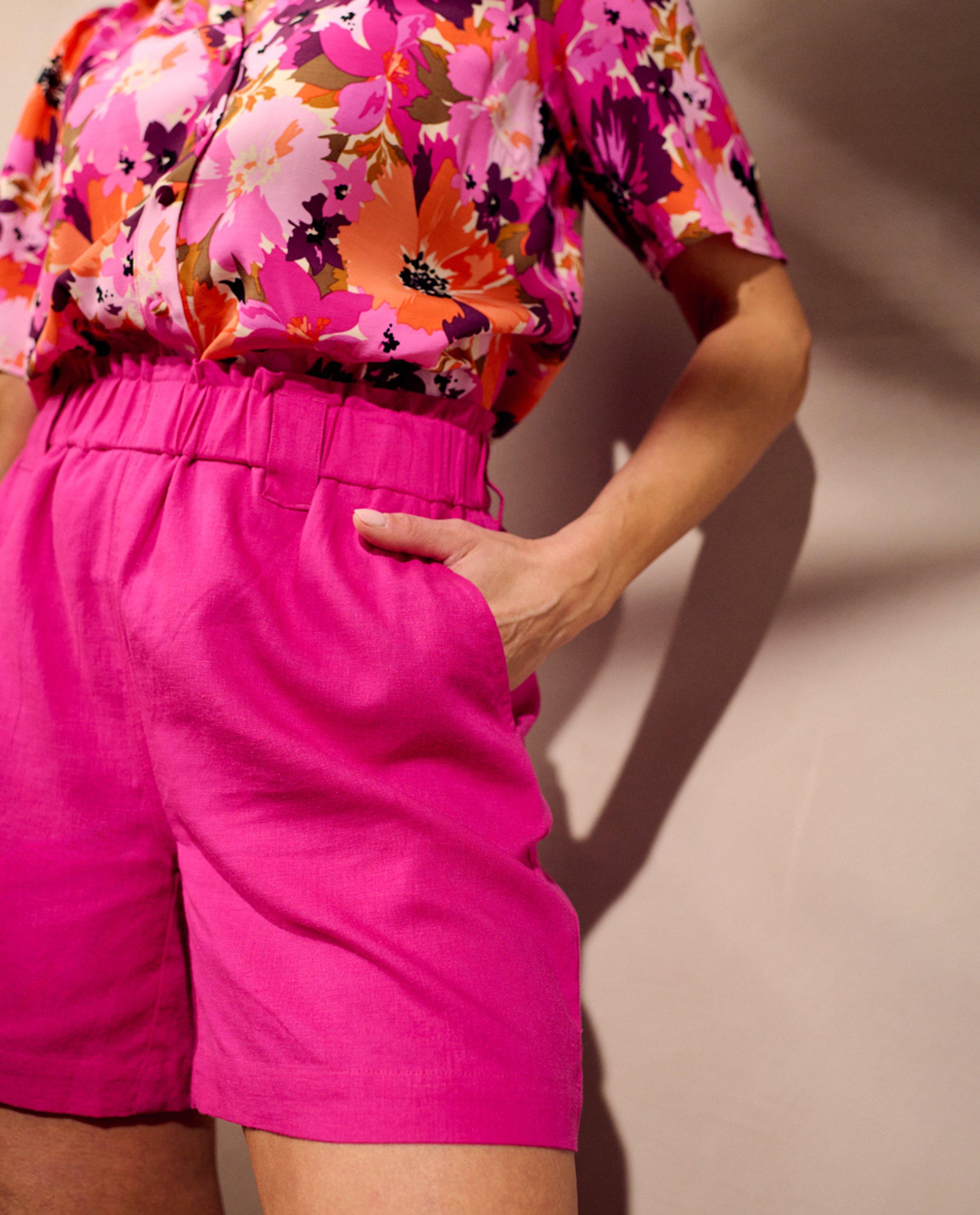 Short rose avec du lin - null - Dina Tersago