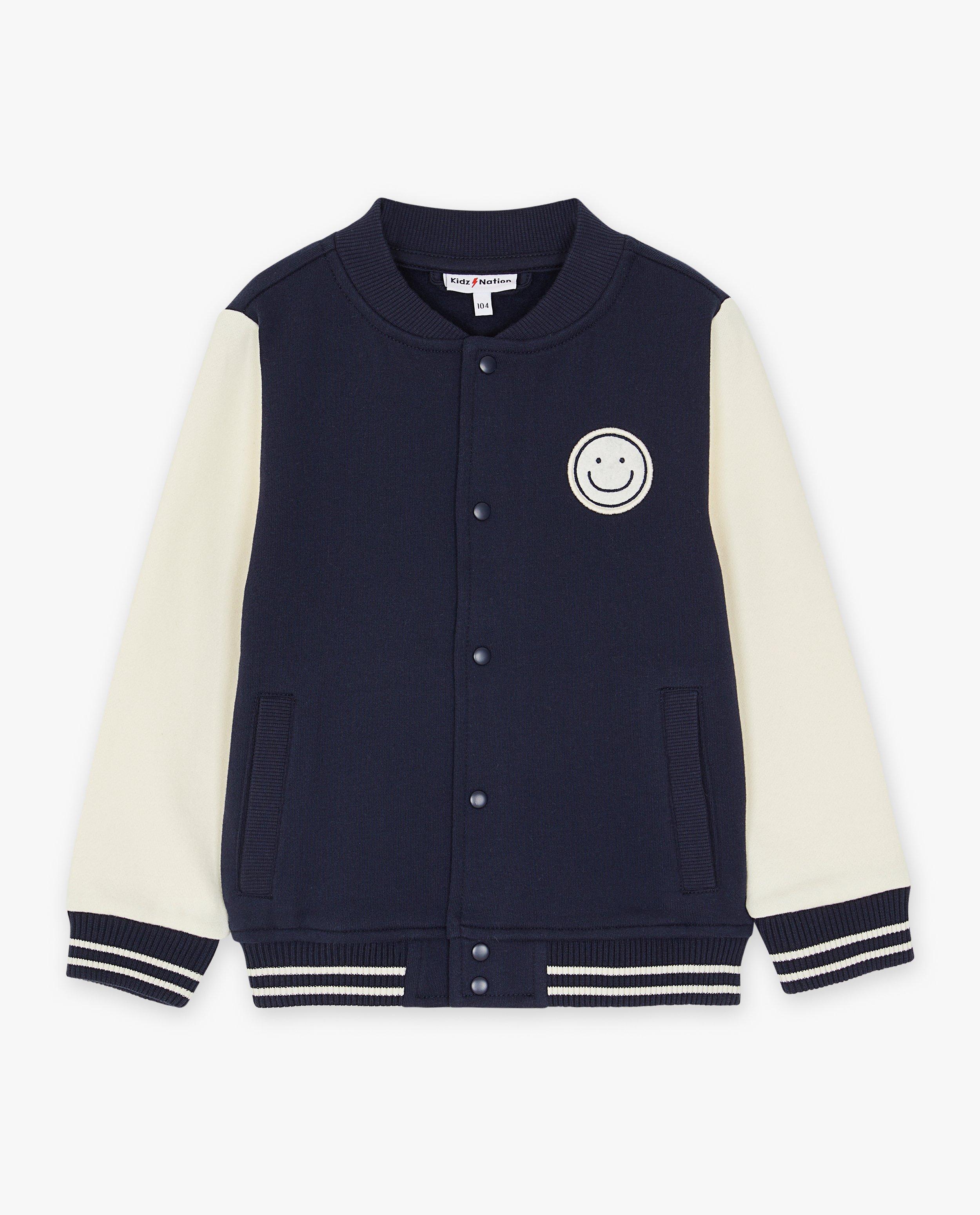 Cardigan - Donkergroen baseball vest