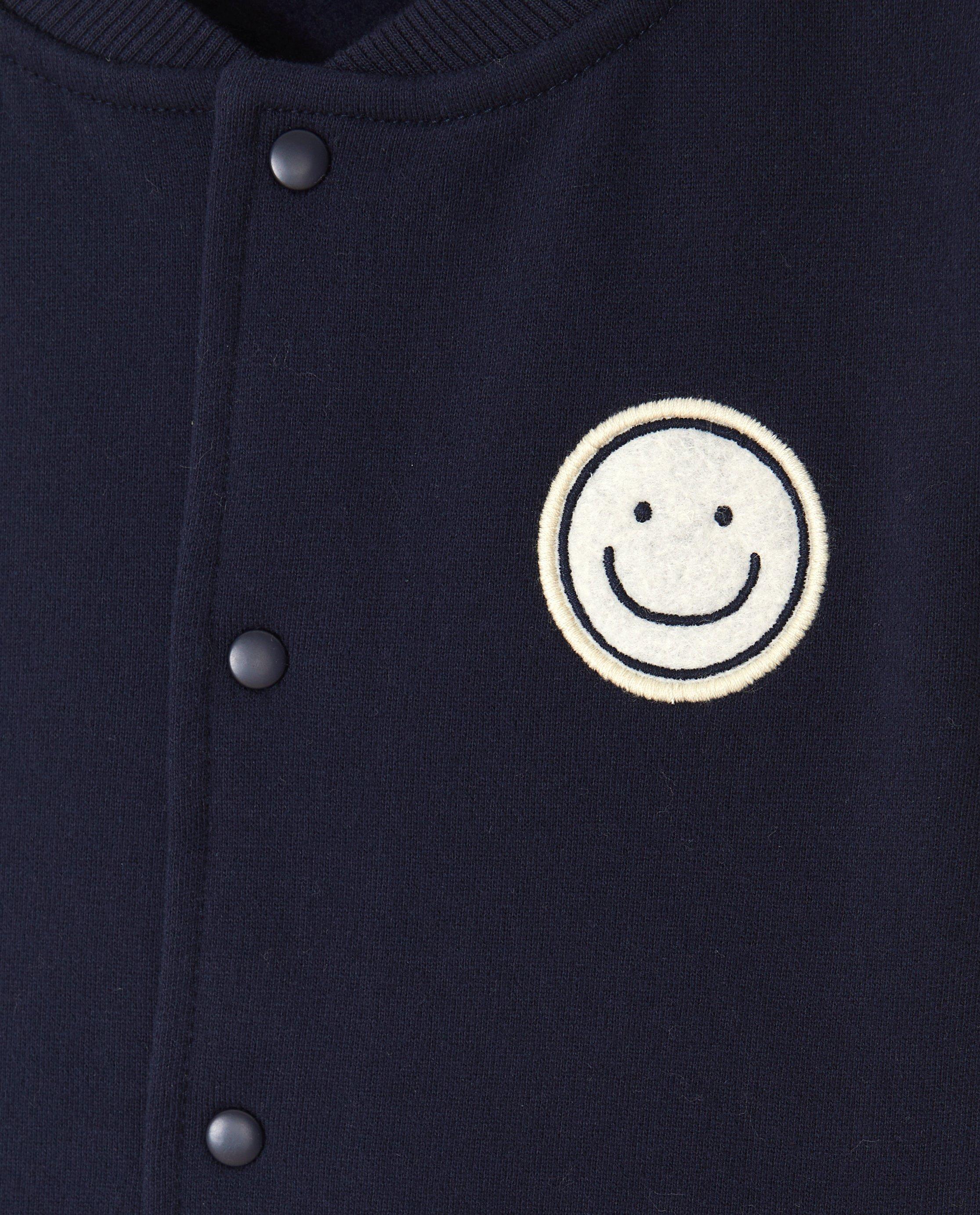 Cardigan - Donkergroen baseball vest