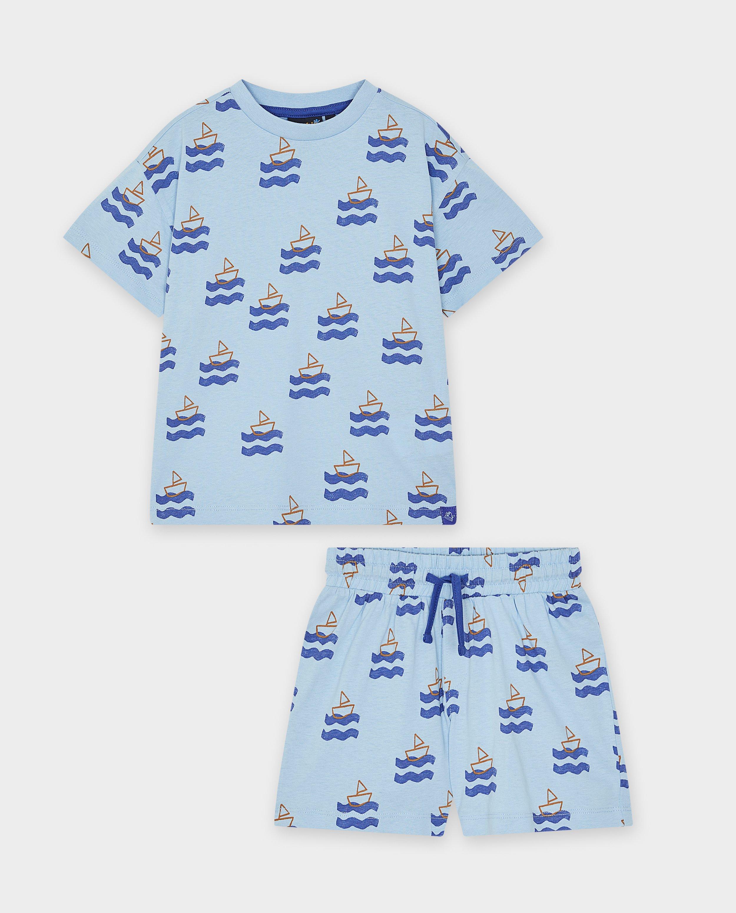 Nachtkleding - Pyjama met botenprint