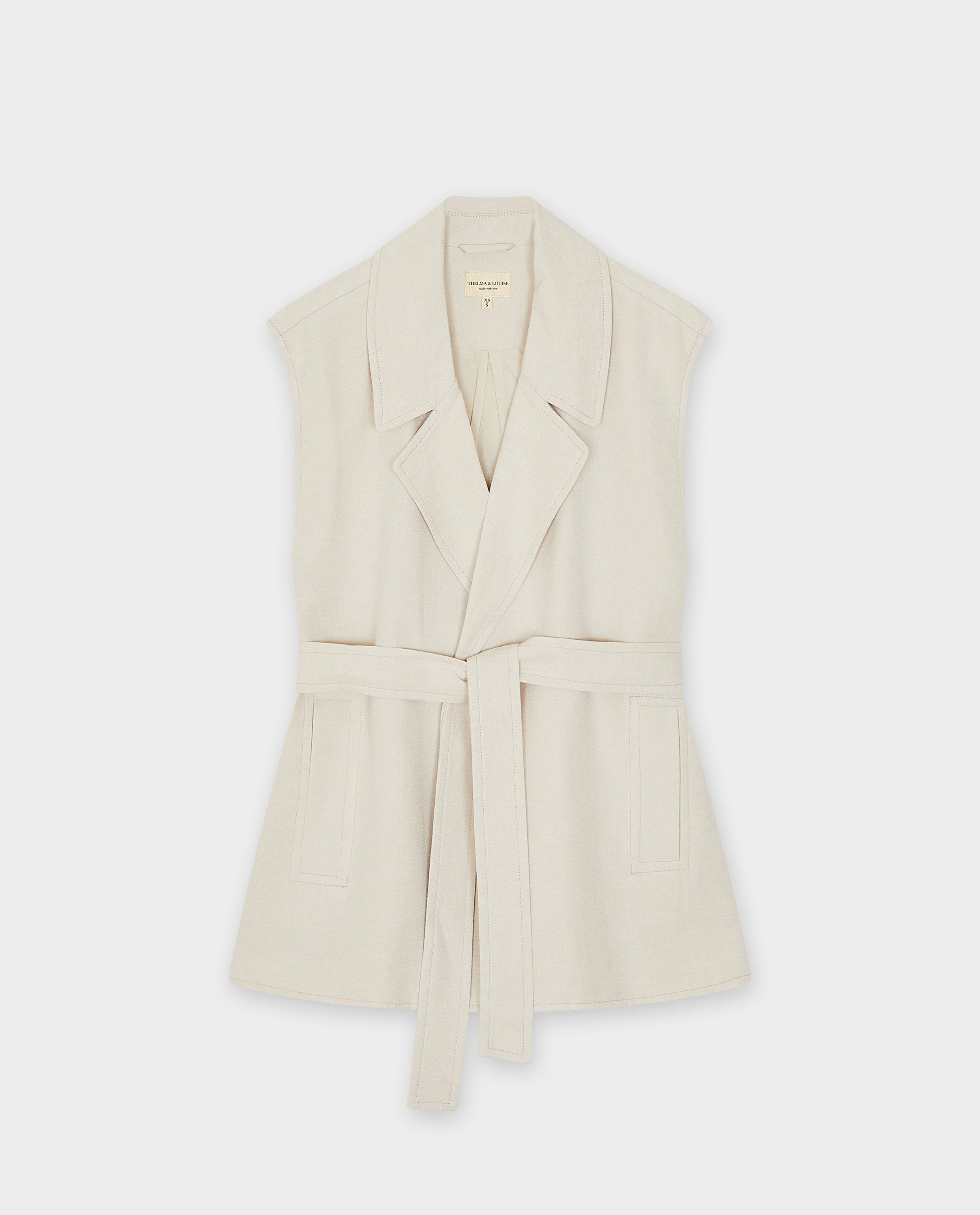 Blazers - Mouwloze blazer met linnen