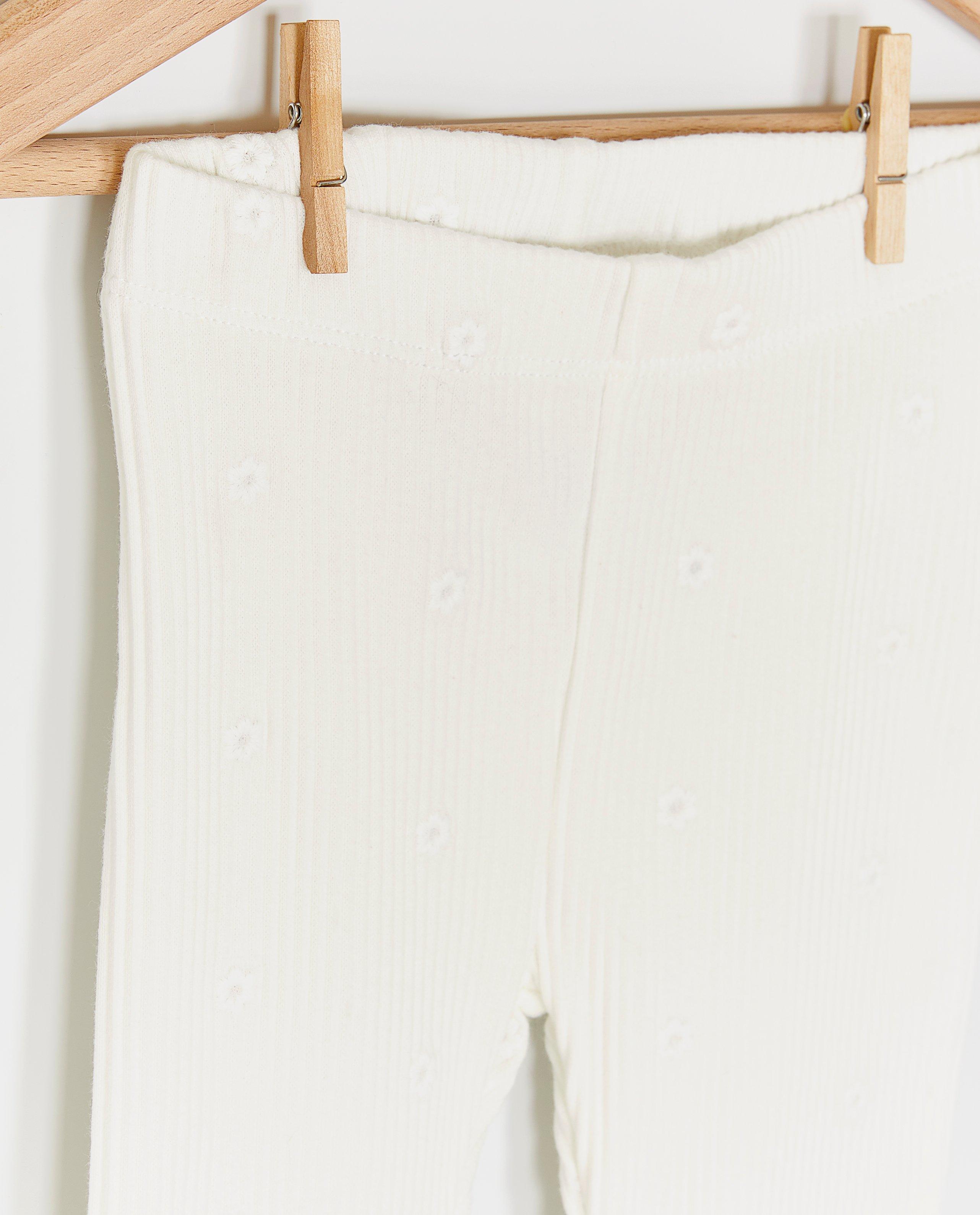 Leggings - Legging met geborduurde bloemen