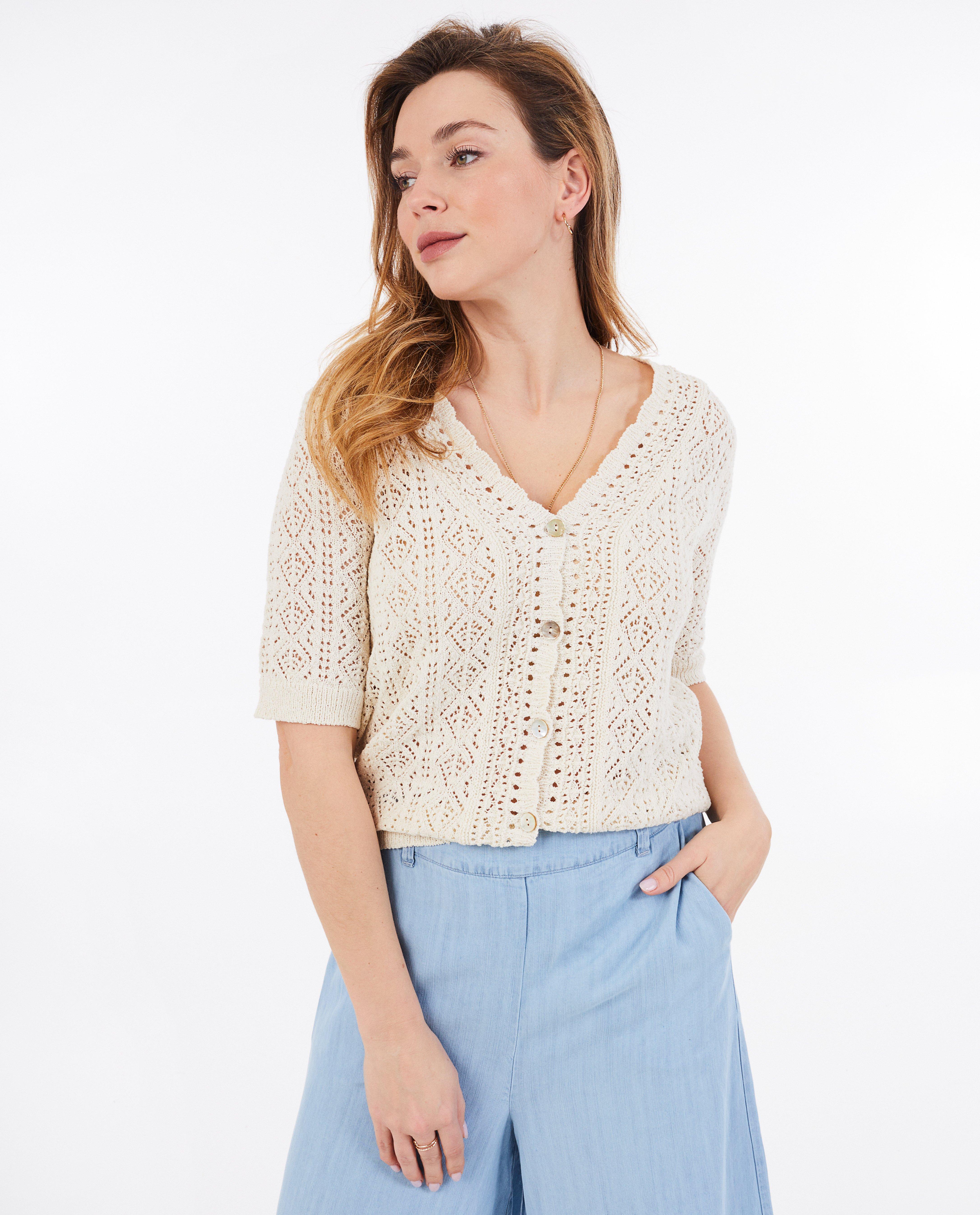 Cardigan - Cardigan met gebreid patroon