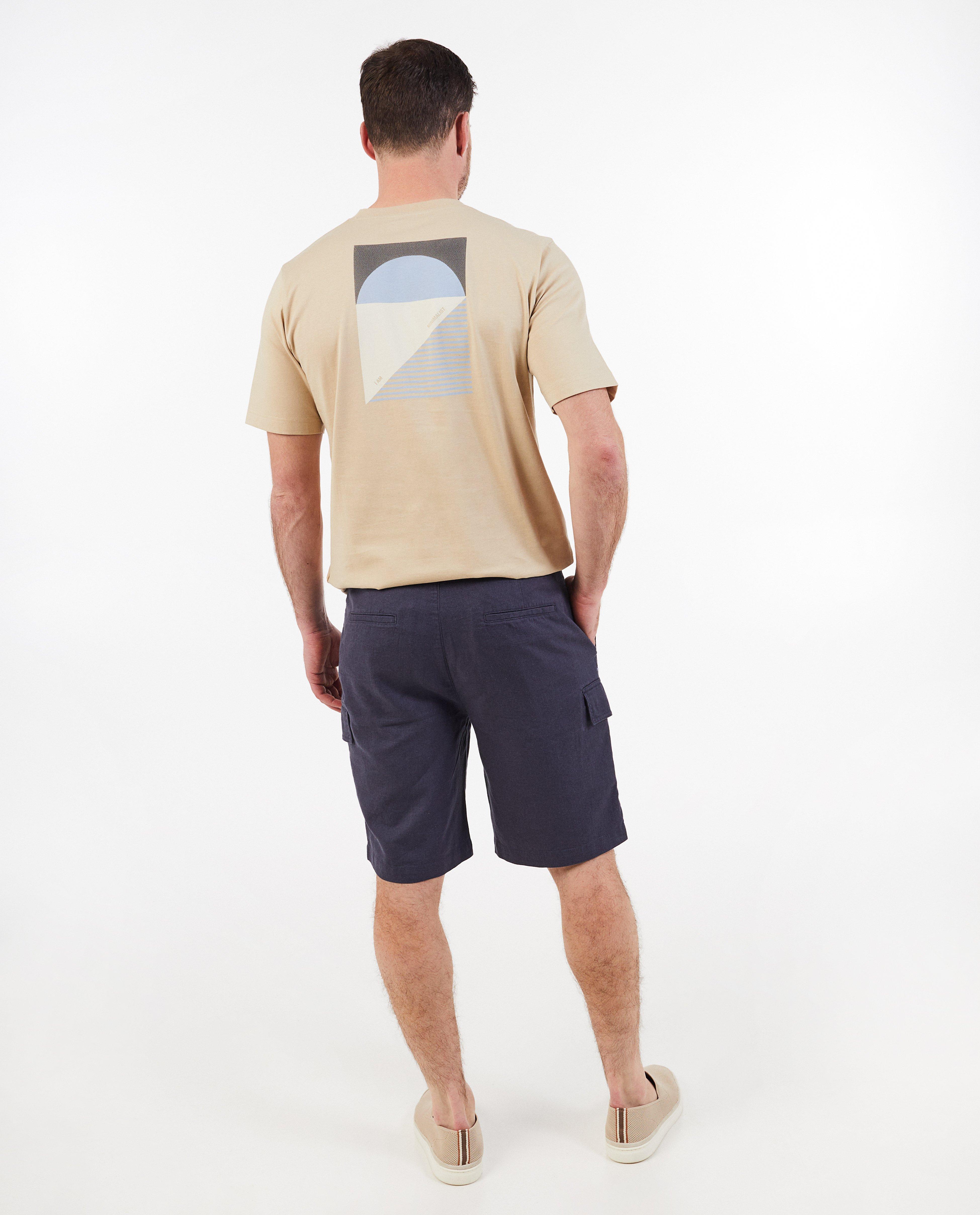 Shorts - Short lin, coupe cargo, hommes