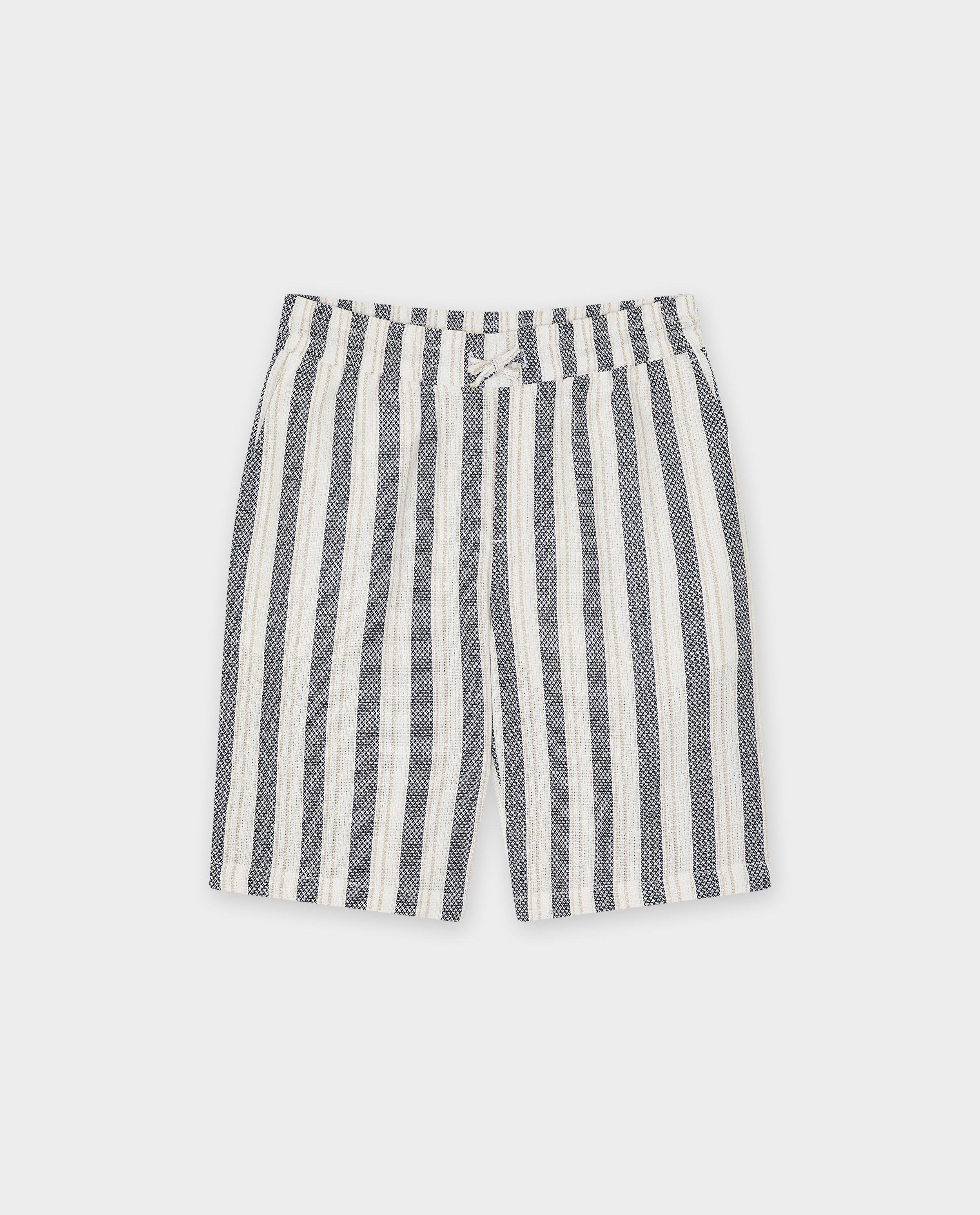 Short en lin, 7-14 ans - D&eacute;tails du produit - bleu - image num&eacute;ro 4