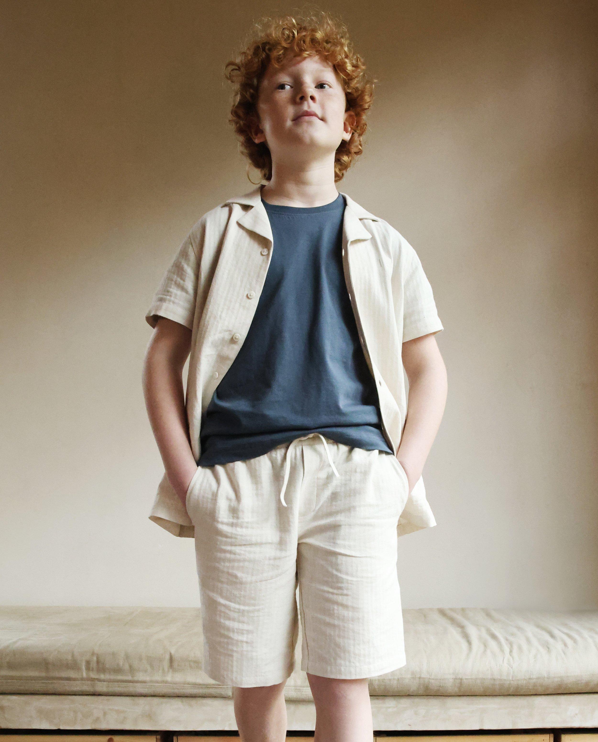 Short en lin, 7-14 ans - null - I AM