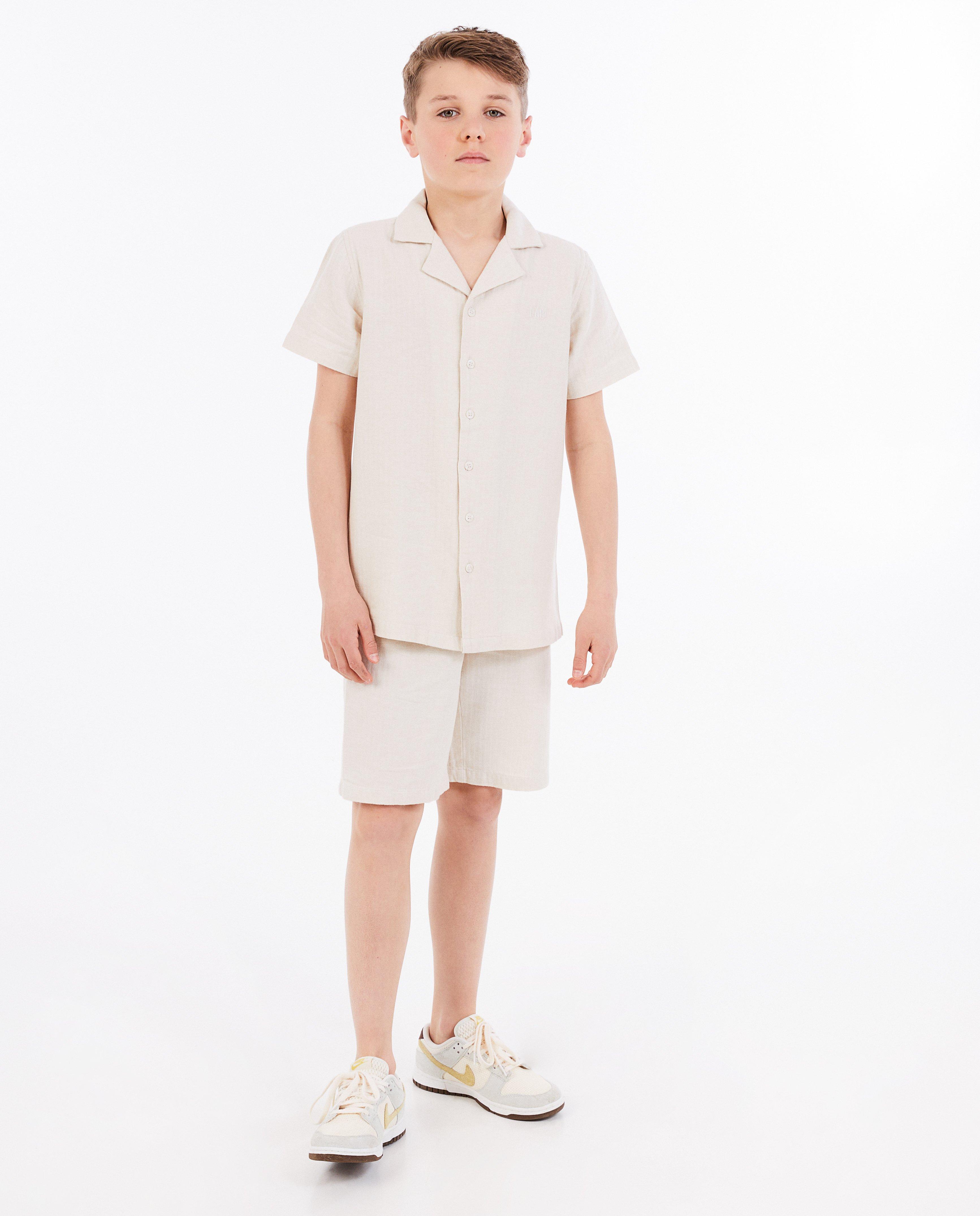 Shorts - Short en lin, 7-14 ans