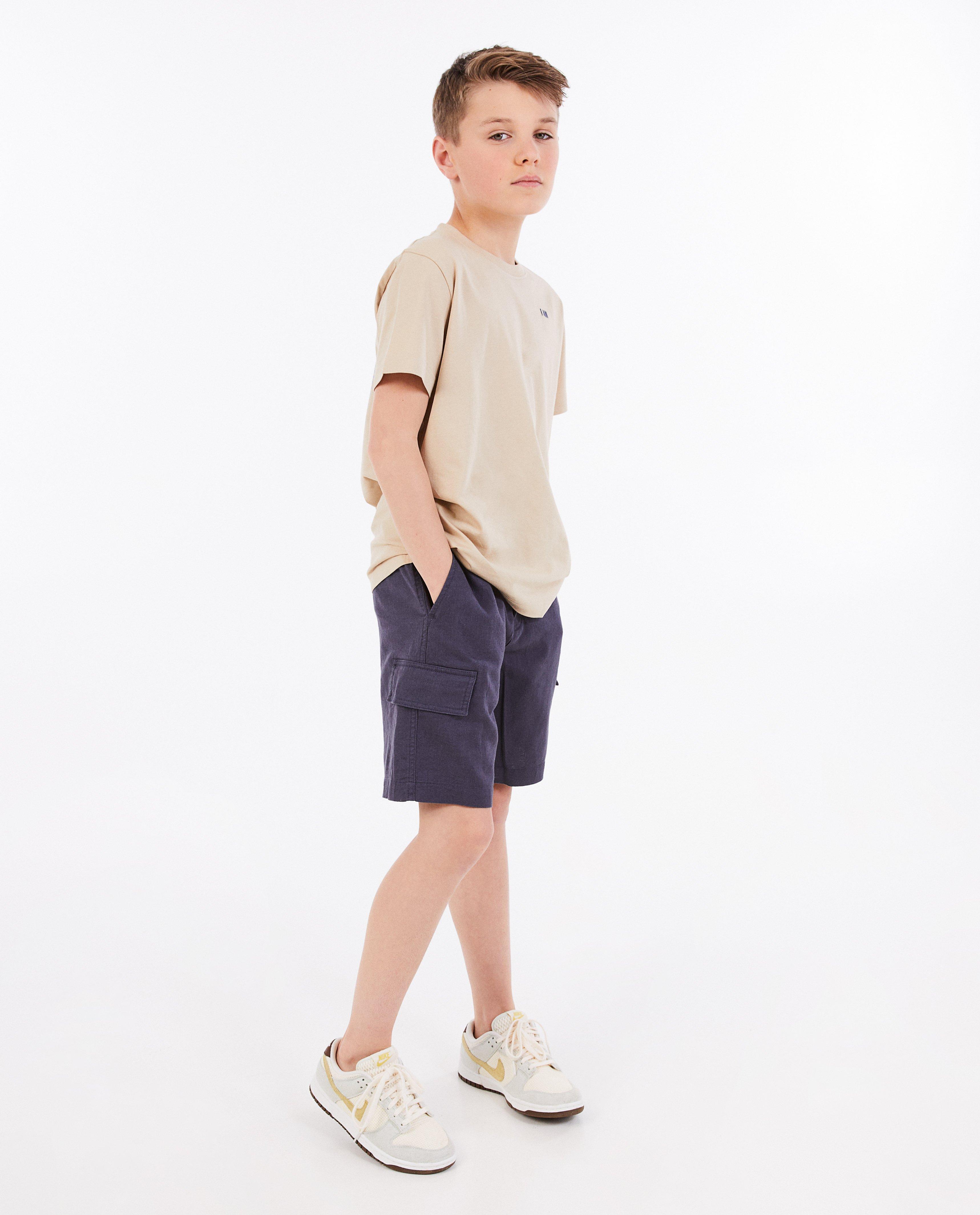 Short met linnen, cargo fit, 7-14 jaar - null - I AM
