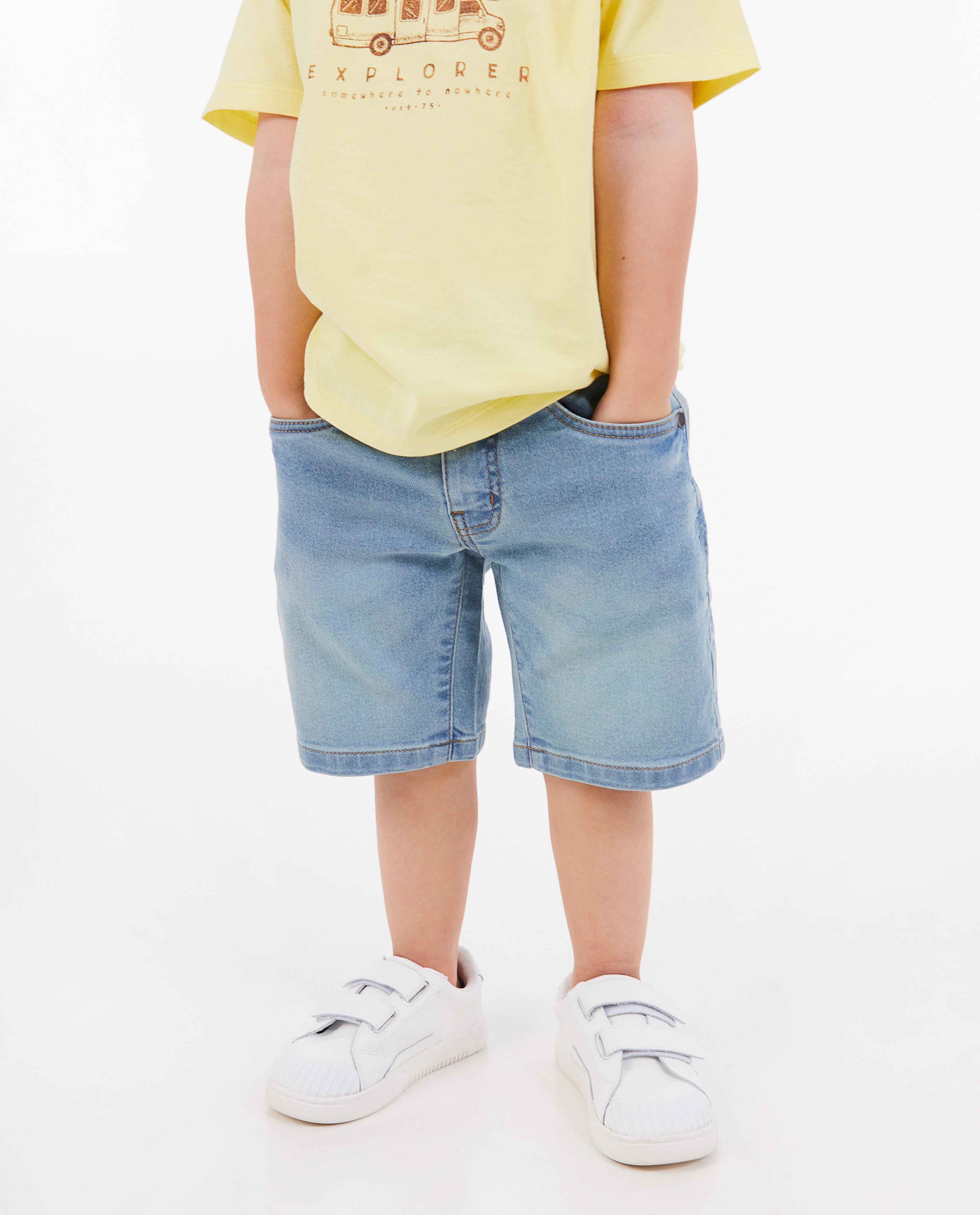 Shorten - Jeansshort met verwassen look