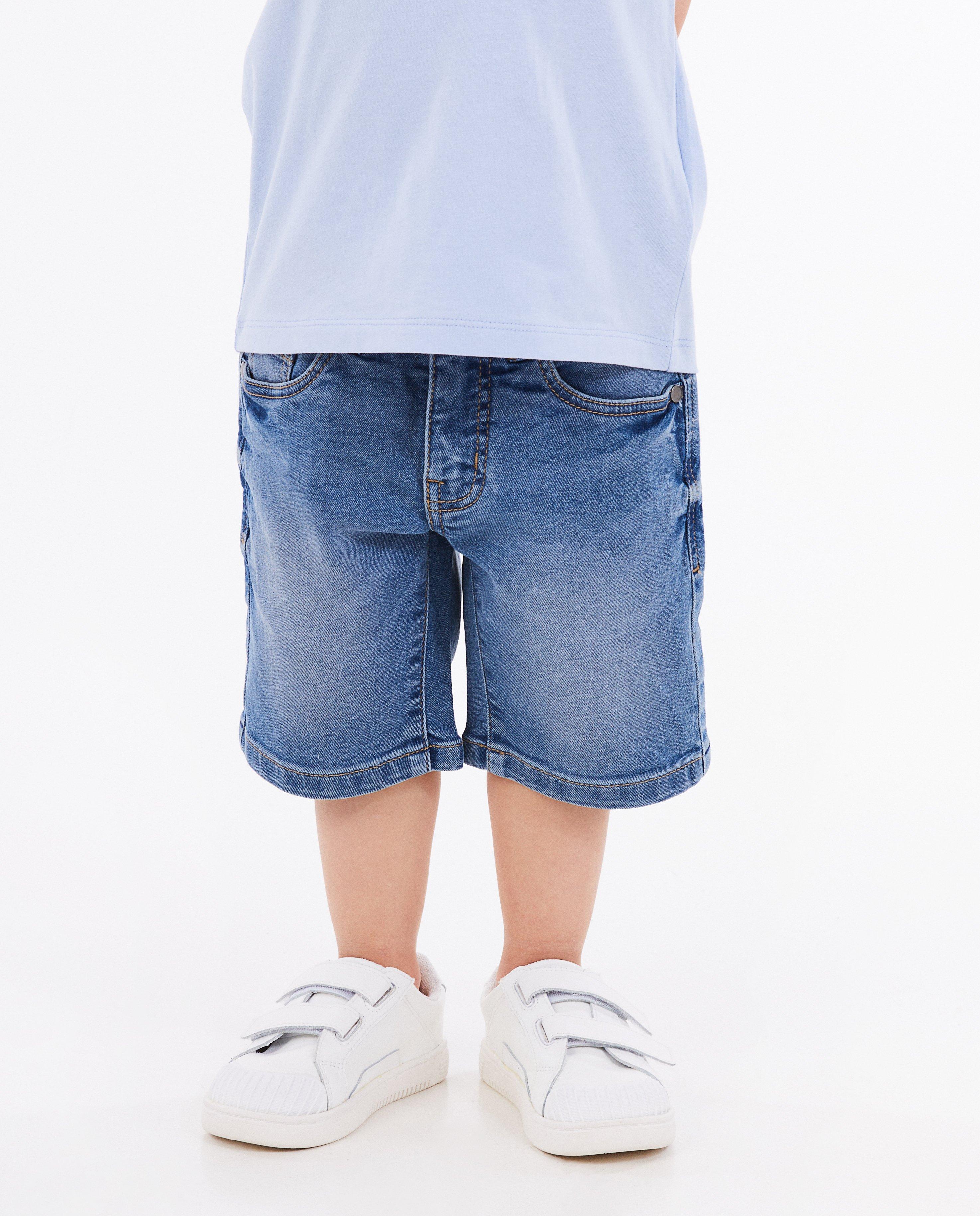 Shorten - Jeansshort met verwassen look
