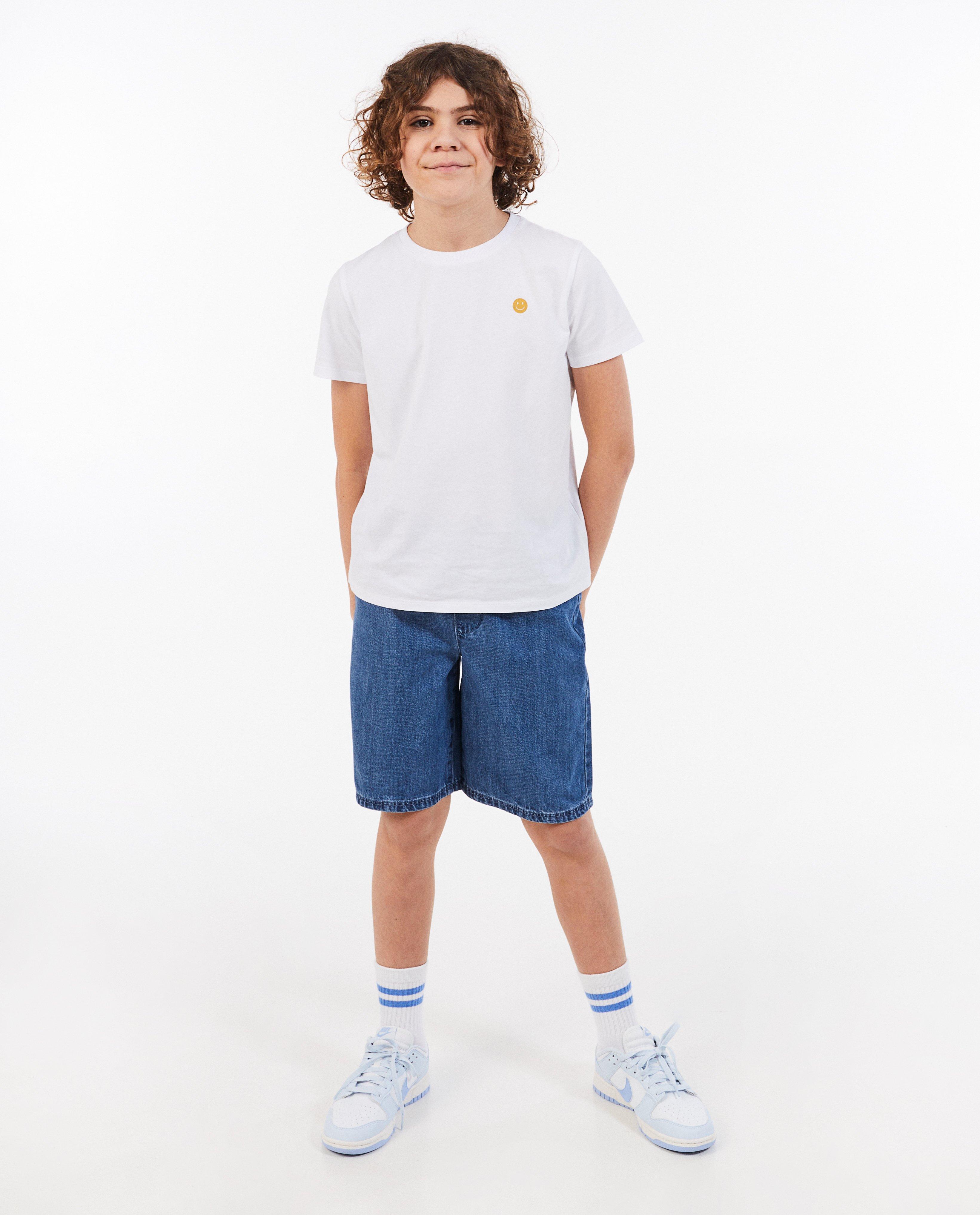 Blauwe jeansshort, regular fit - null - Besties