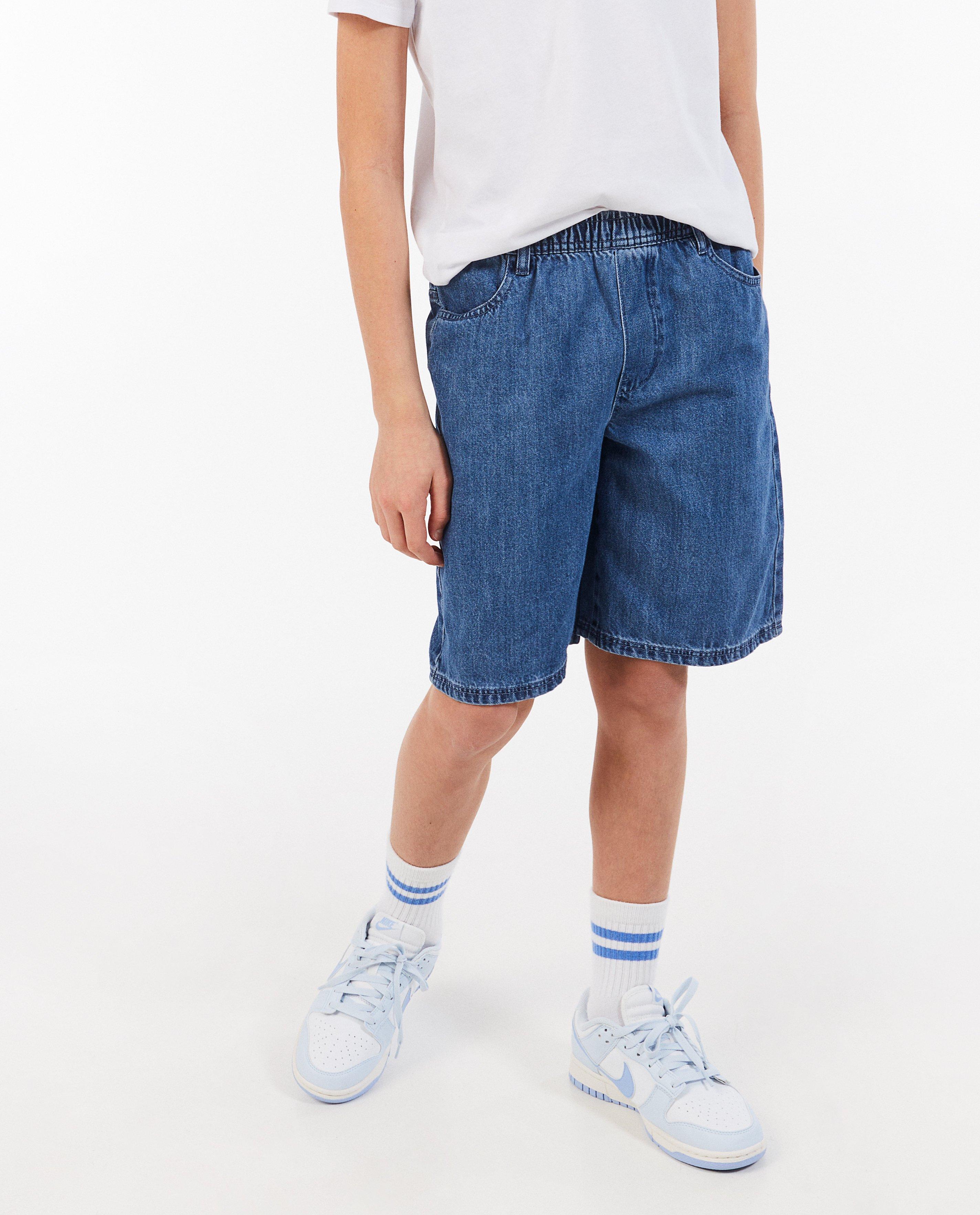 Shorten - Blauwe jeansshort, regular fit