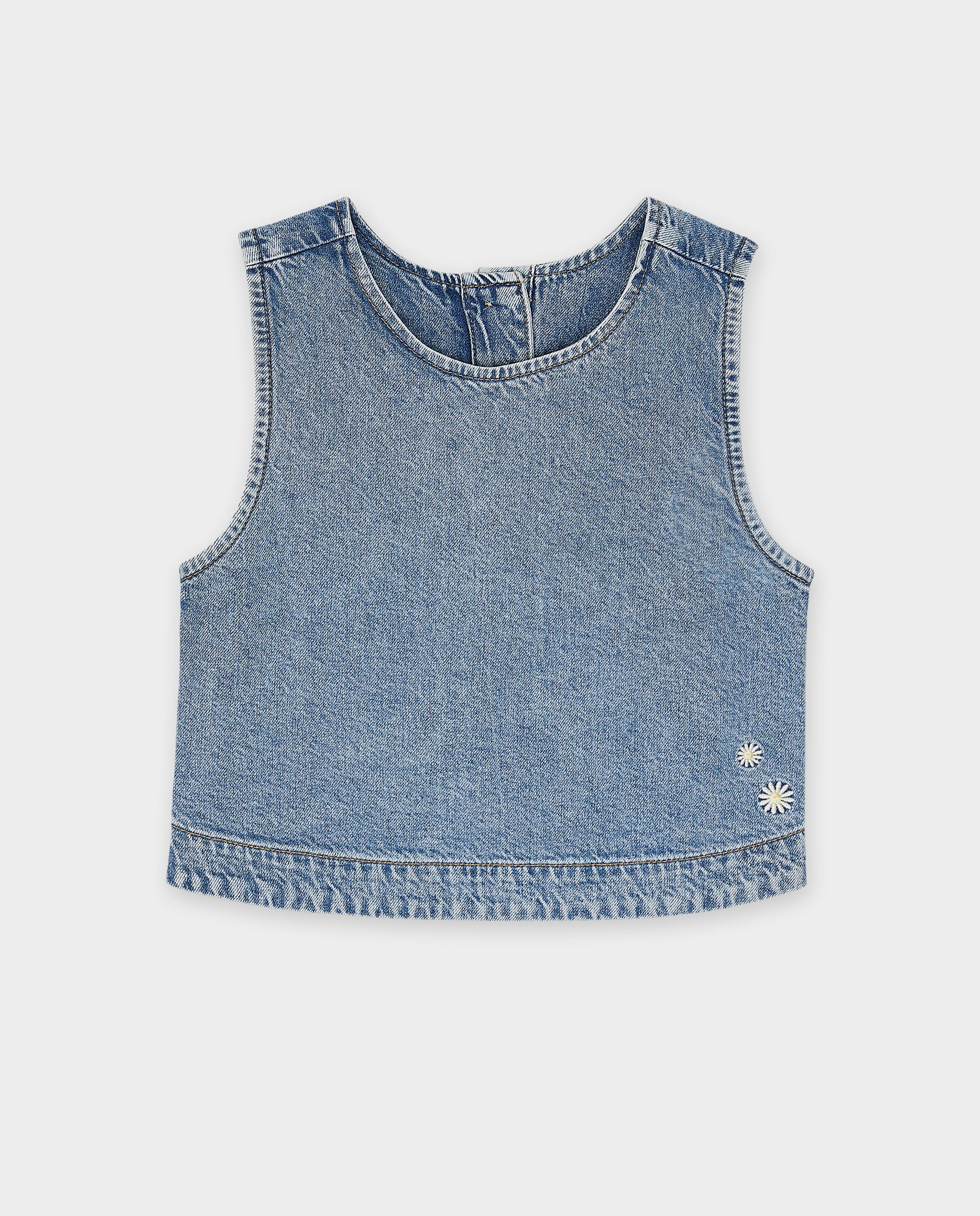 Top bleu en jeans - D&eacute;tails du produit - bleu - image num&eacute;ro 5