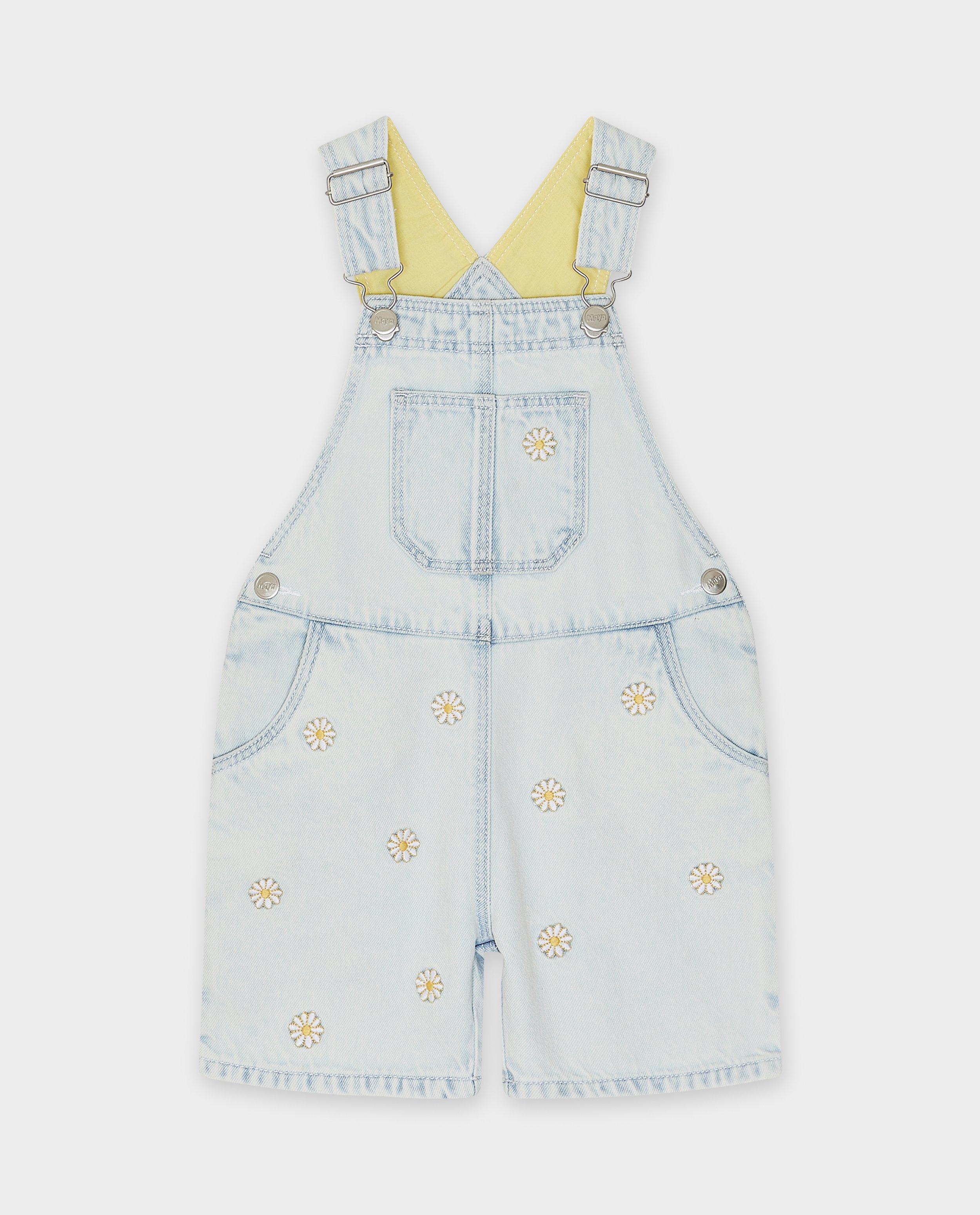 Jeanssalopette met geborduurde bloemen - Product Detail - lichtblauw - afbeelding nummer 3