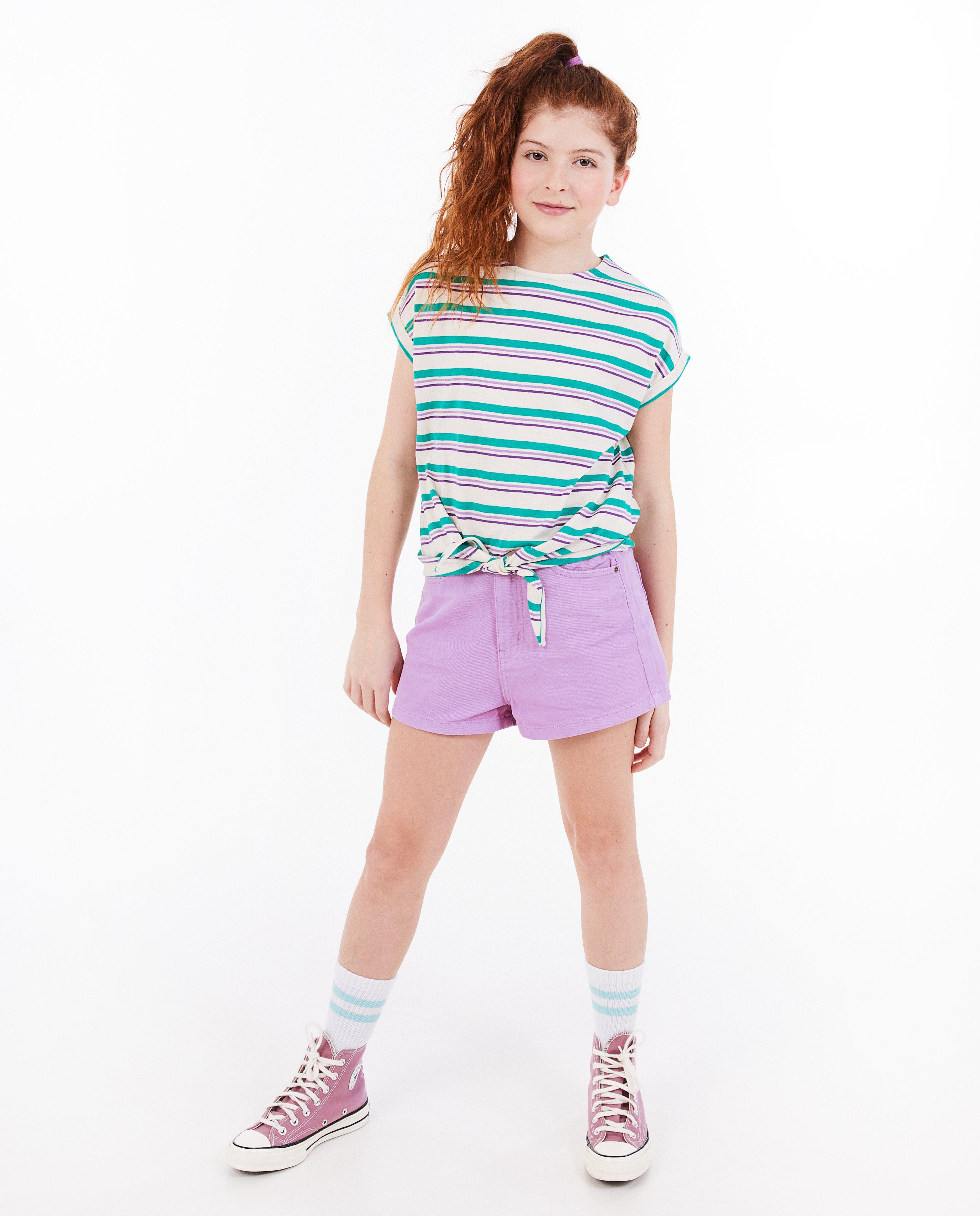 Roze jeansshort, mom fit - null - Fish & Chips