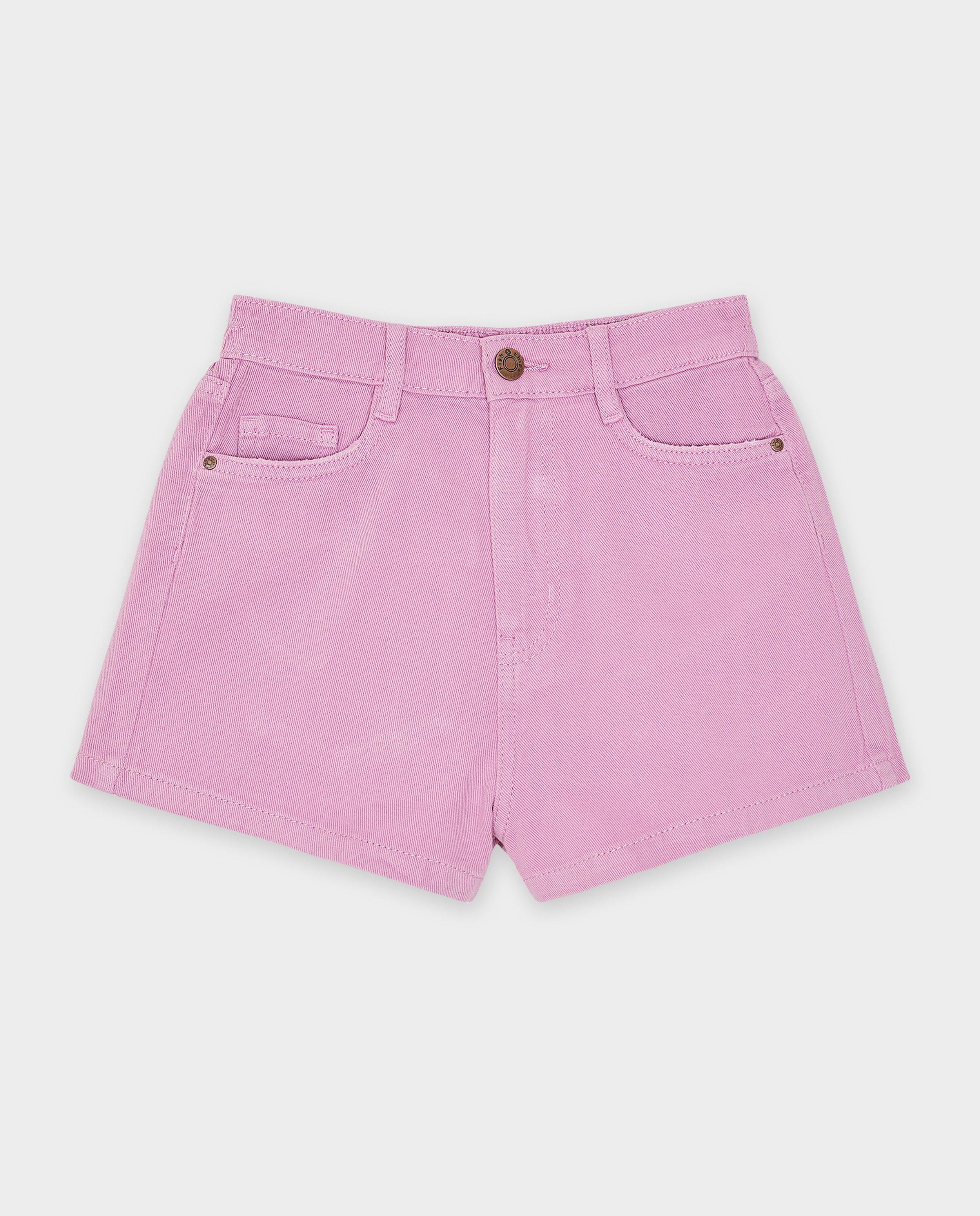 Shorten - Roze jeansshort, mom fit