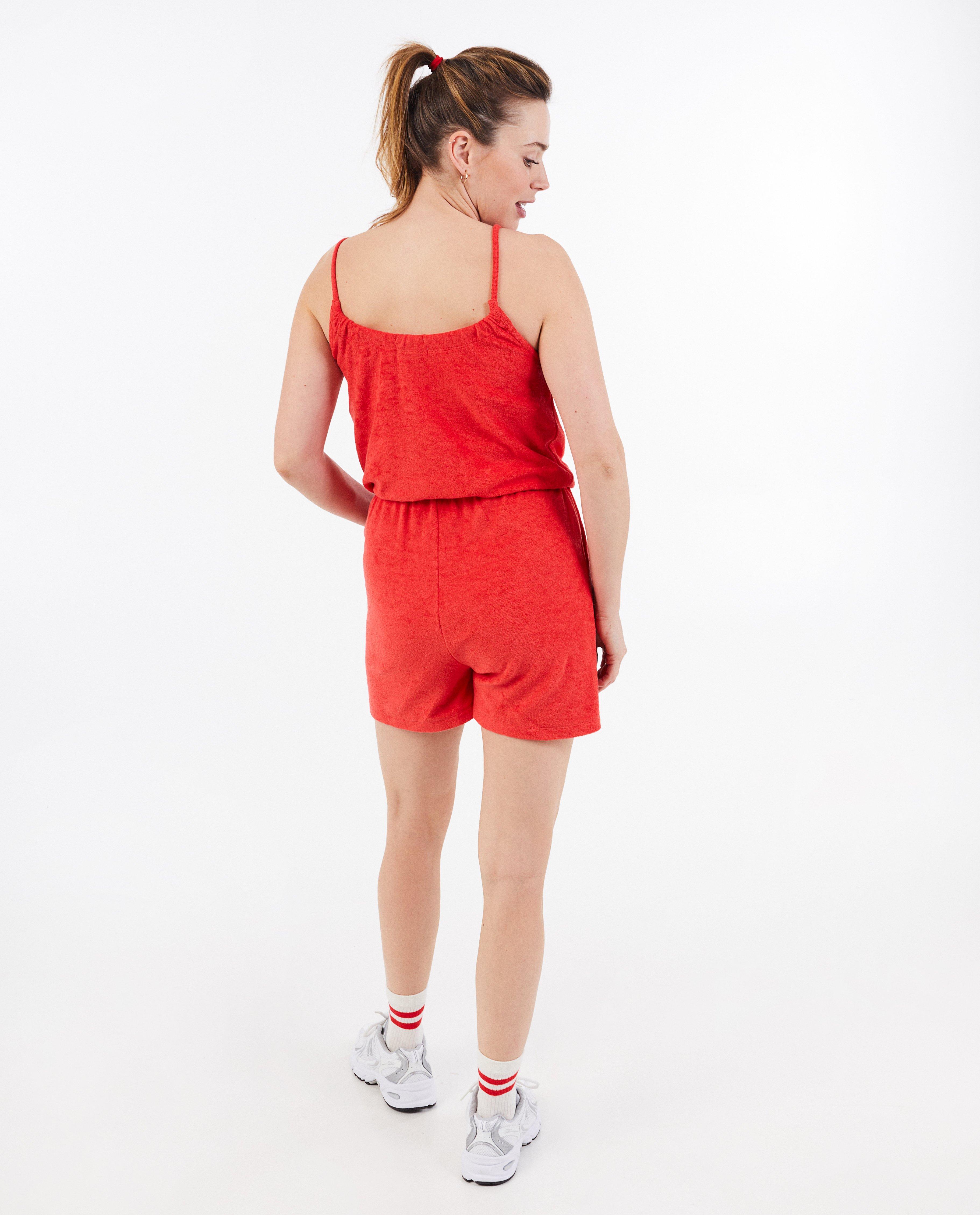 Jumpsuit - Jumpsuit van badstof, supporterscollectie, dames